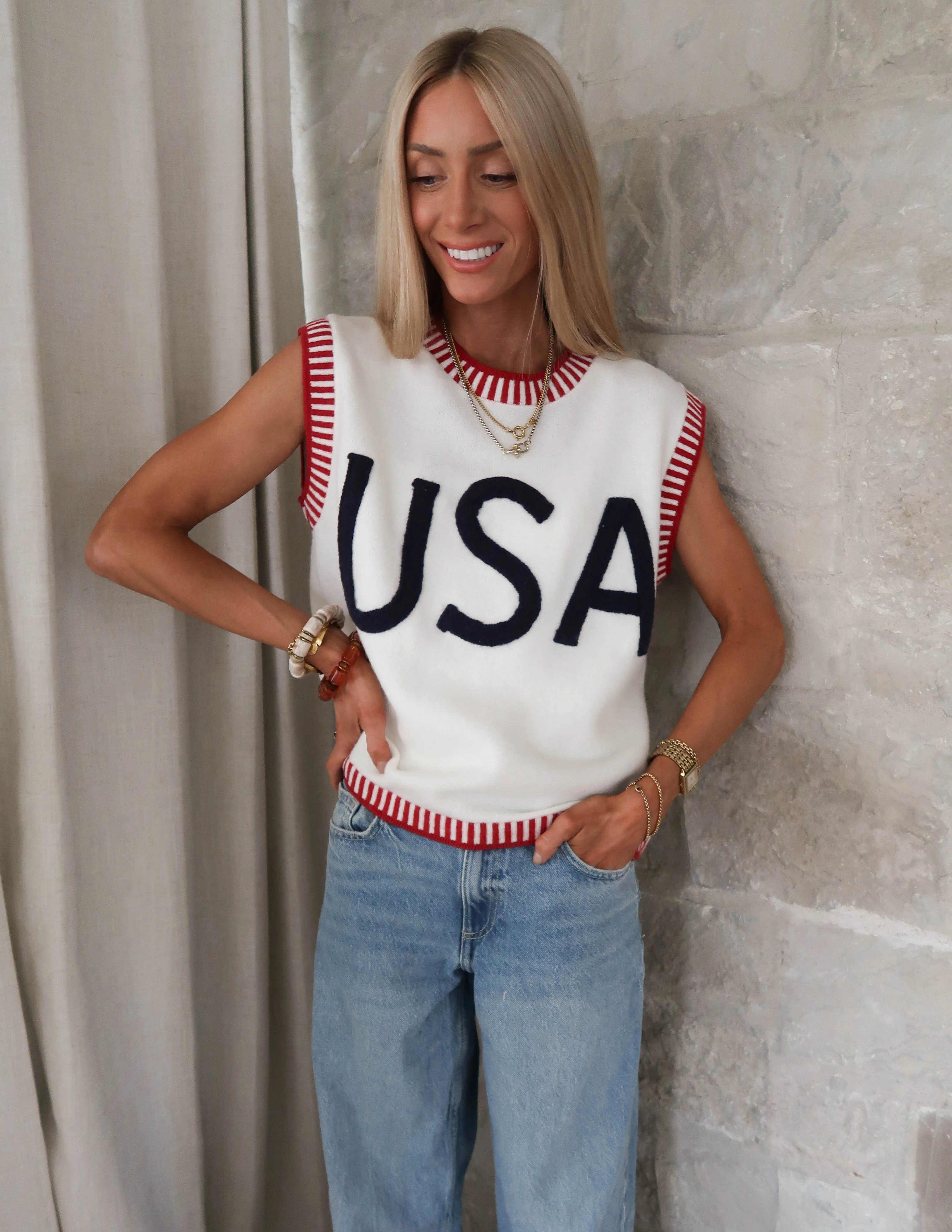 All American Varsity Knit Top - Image 3