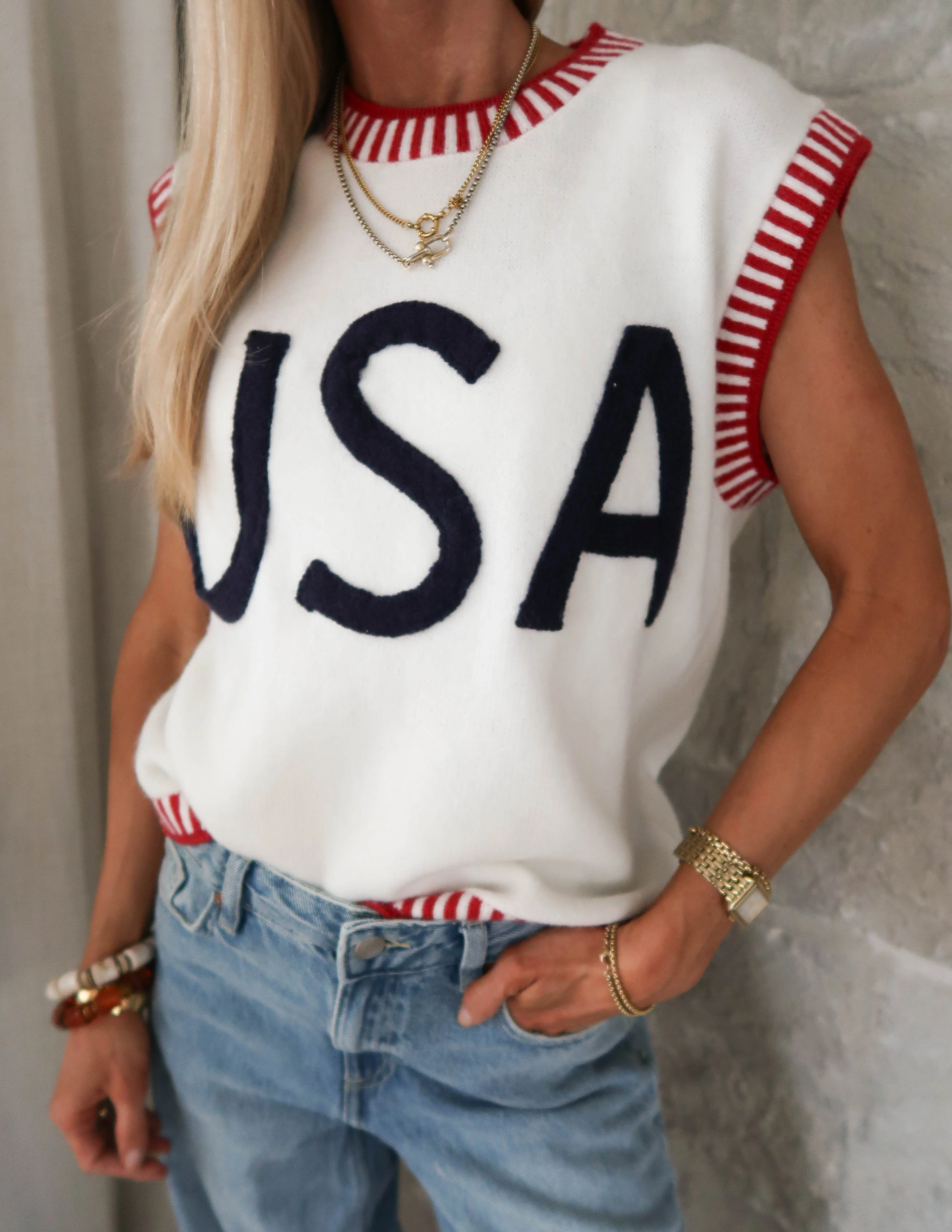 All American Varsity Knit Top - Image 5