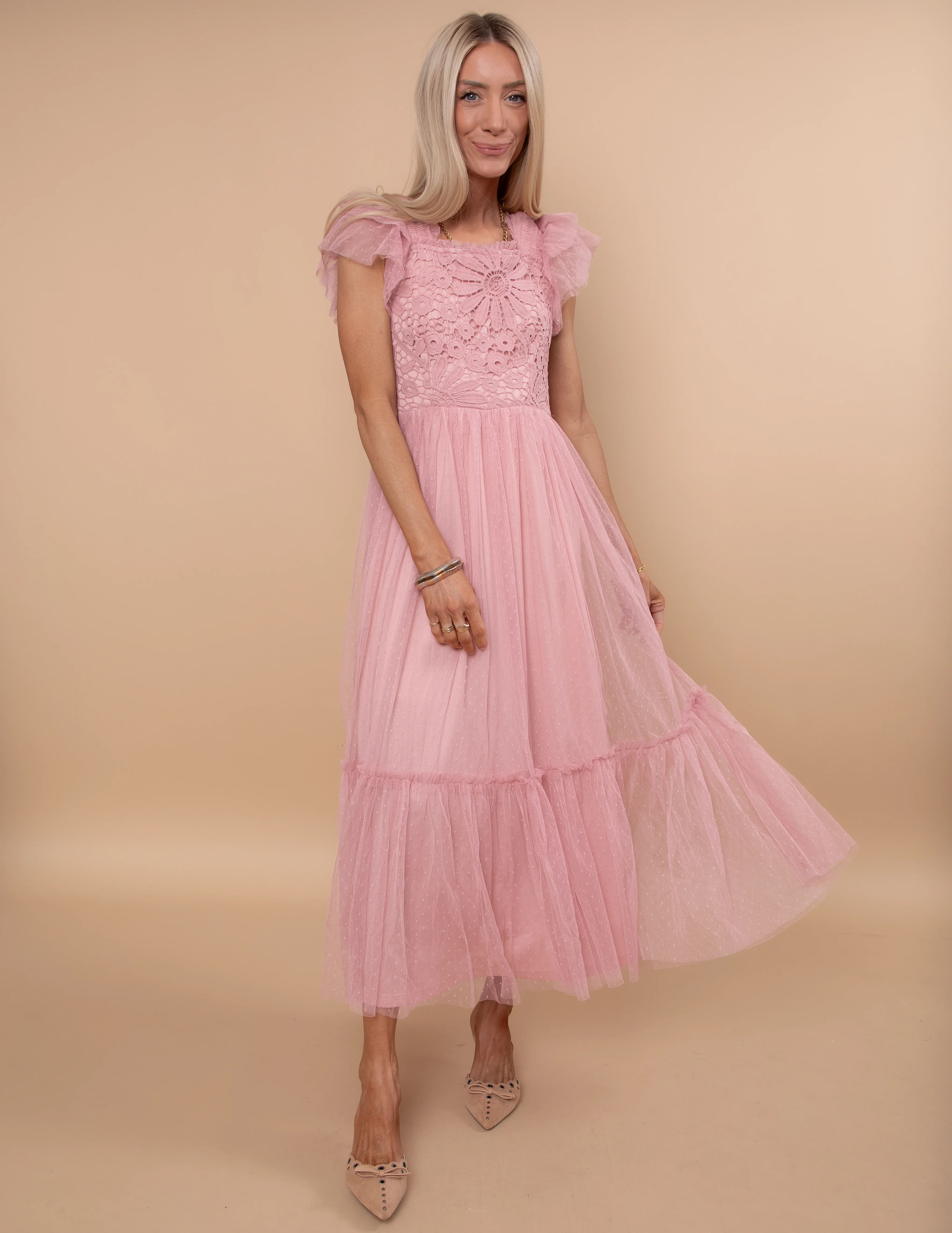 Anastasia Mesh Midi Dress - Image 14