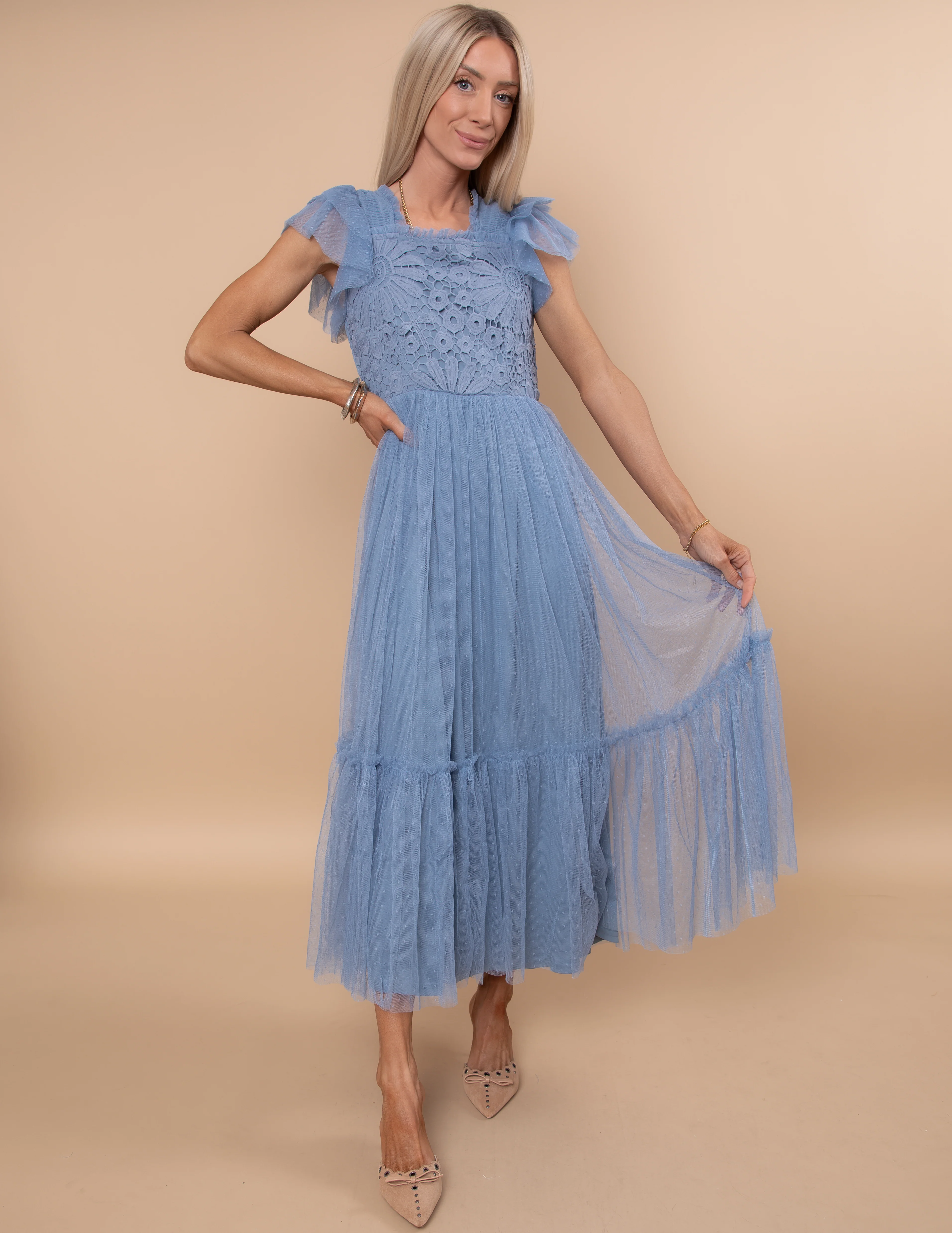 Anastasia Mesh Midi Dress - Image 8