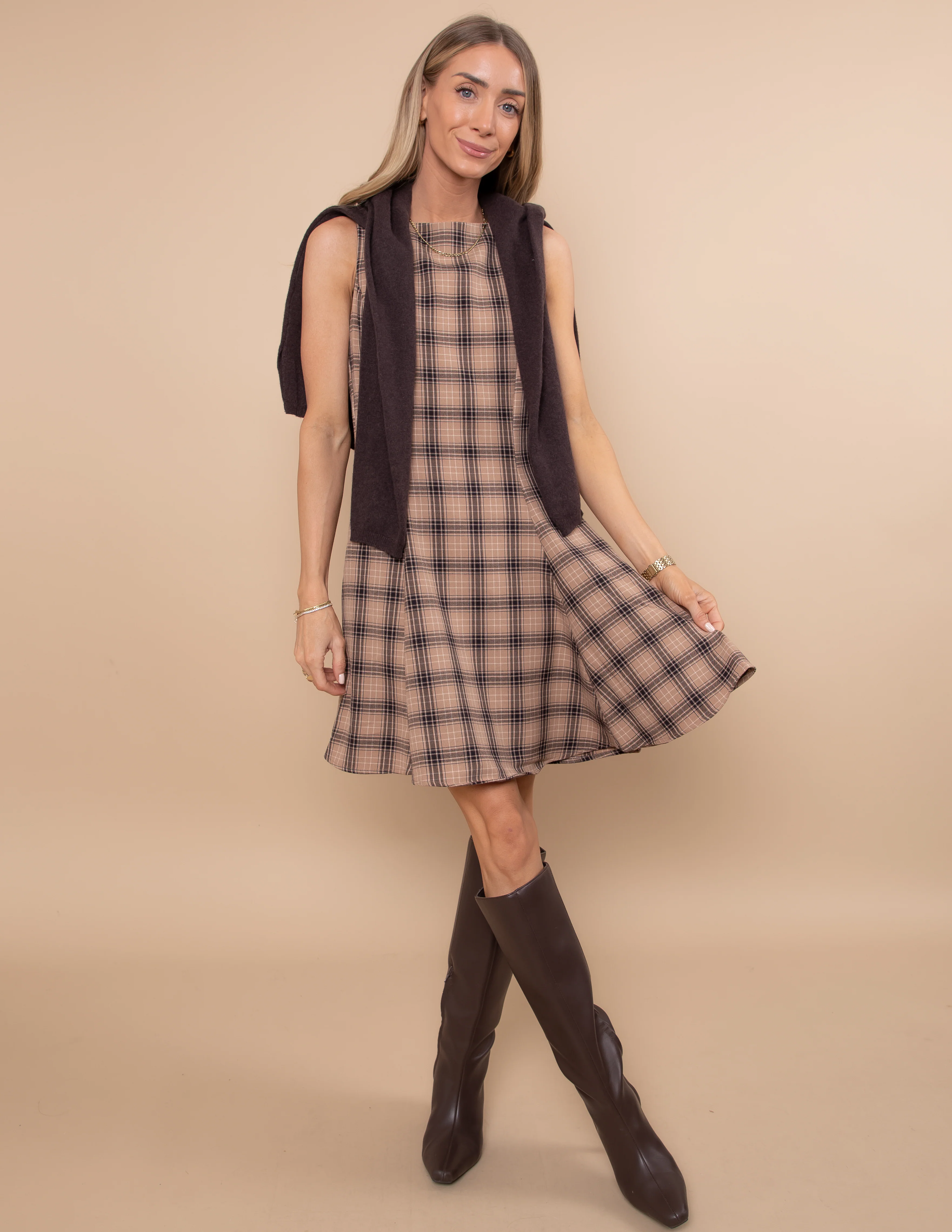 Anneliese Swing Plaid Dress - Image 2