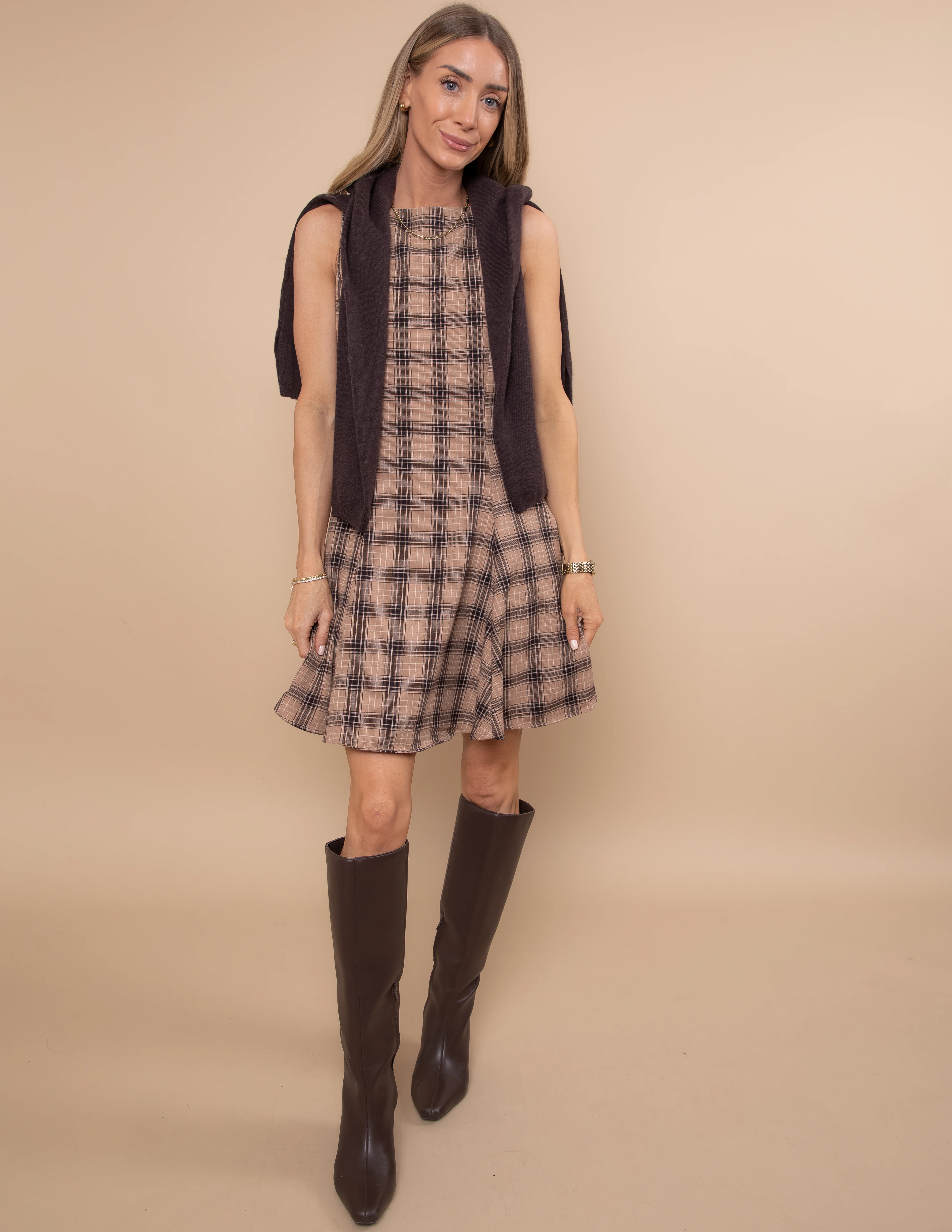 Anneliese Swing Plaid Dress - Image 5