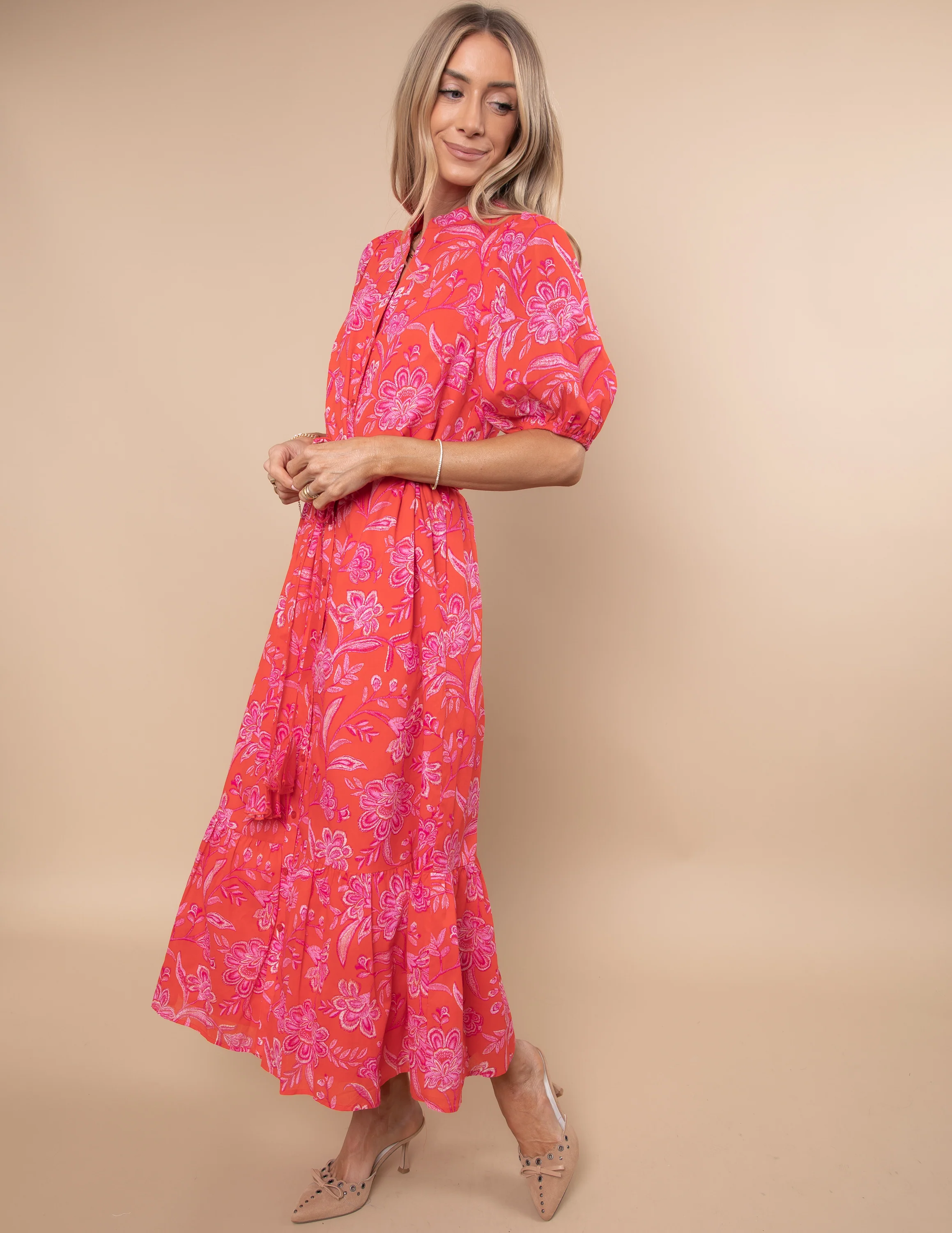 Aria Floral Midi Dress - Image 2