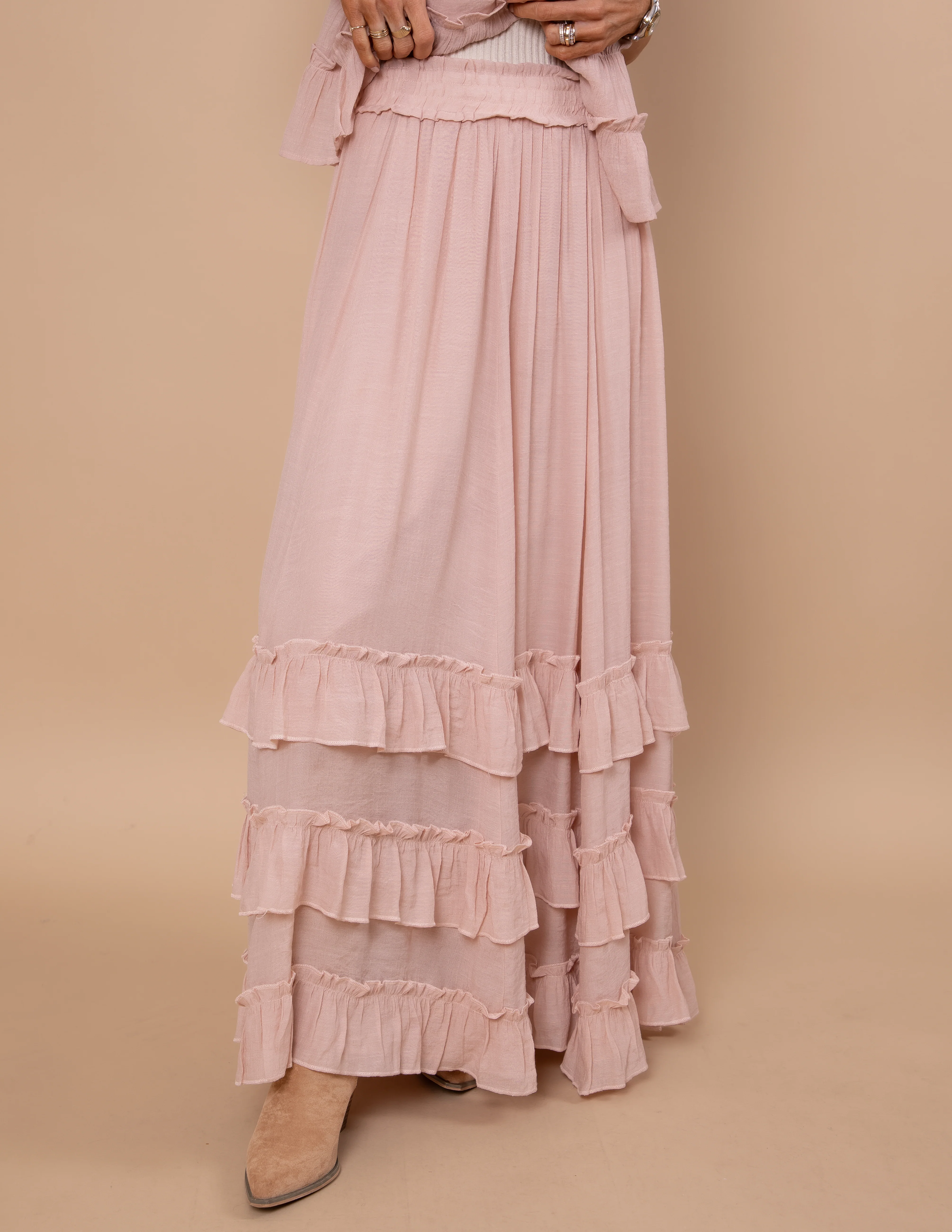 Beatrice Ruffle Maxi Skirt - Image 3