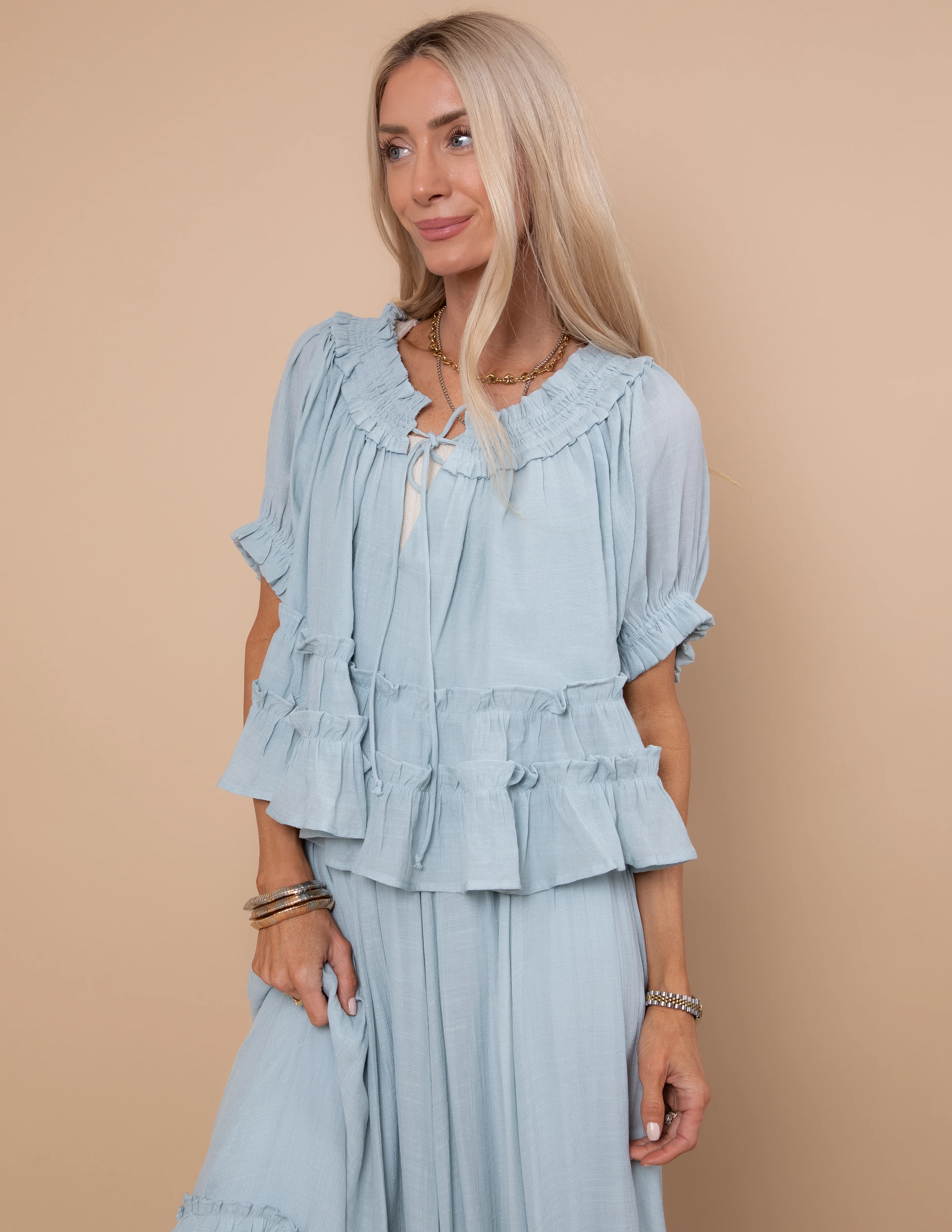 Beatrice Tiered Ruffle Layer Top - Image 2
