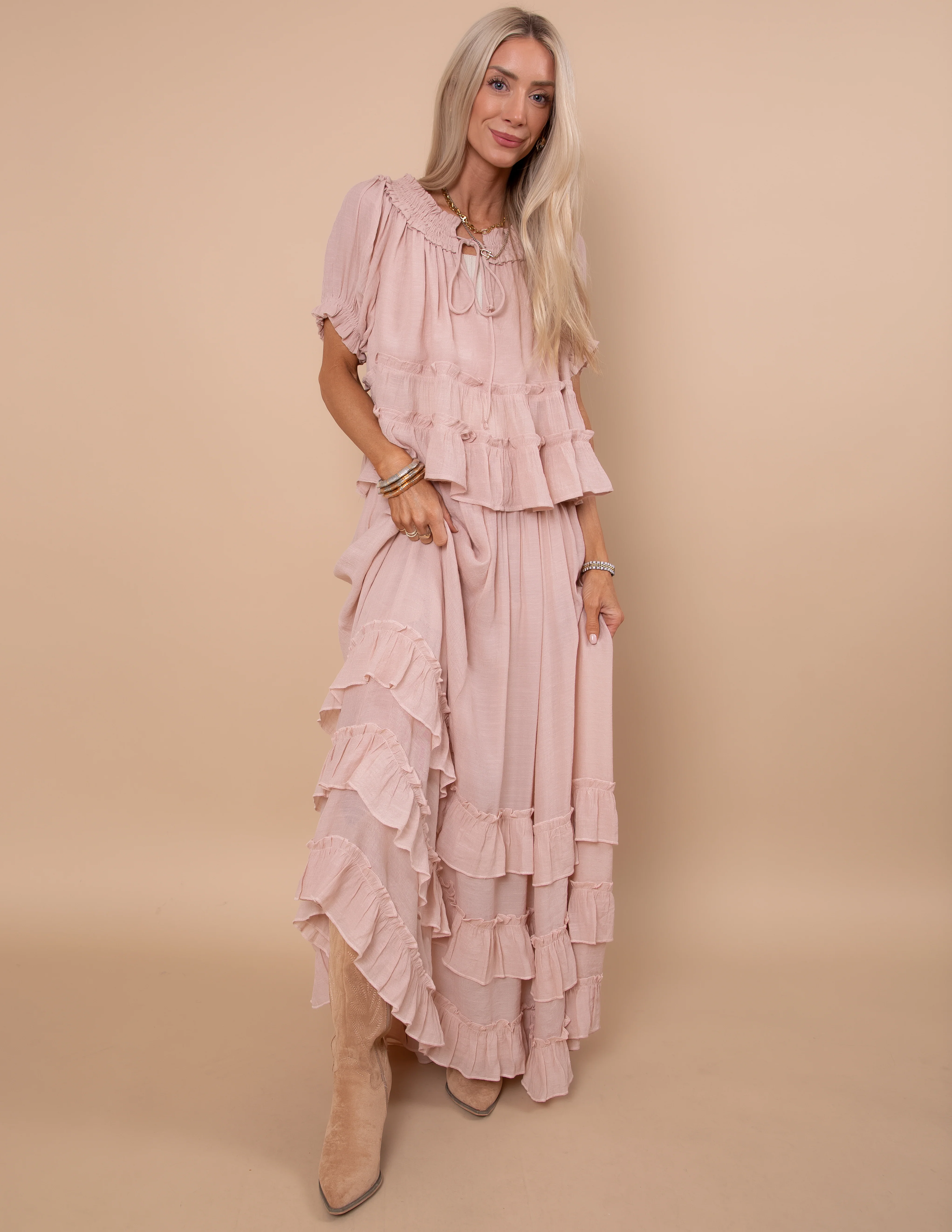 Beatrice Tiered Ruffle Layer Top - Image 3