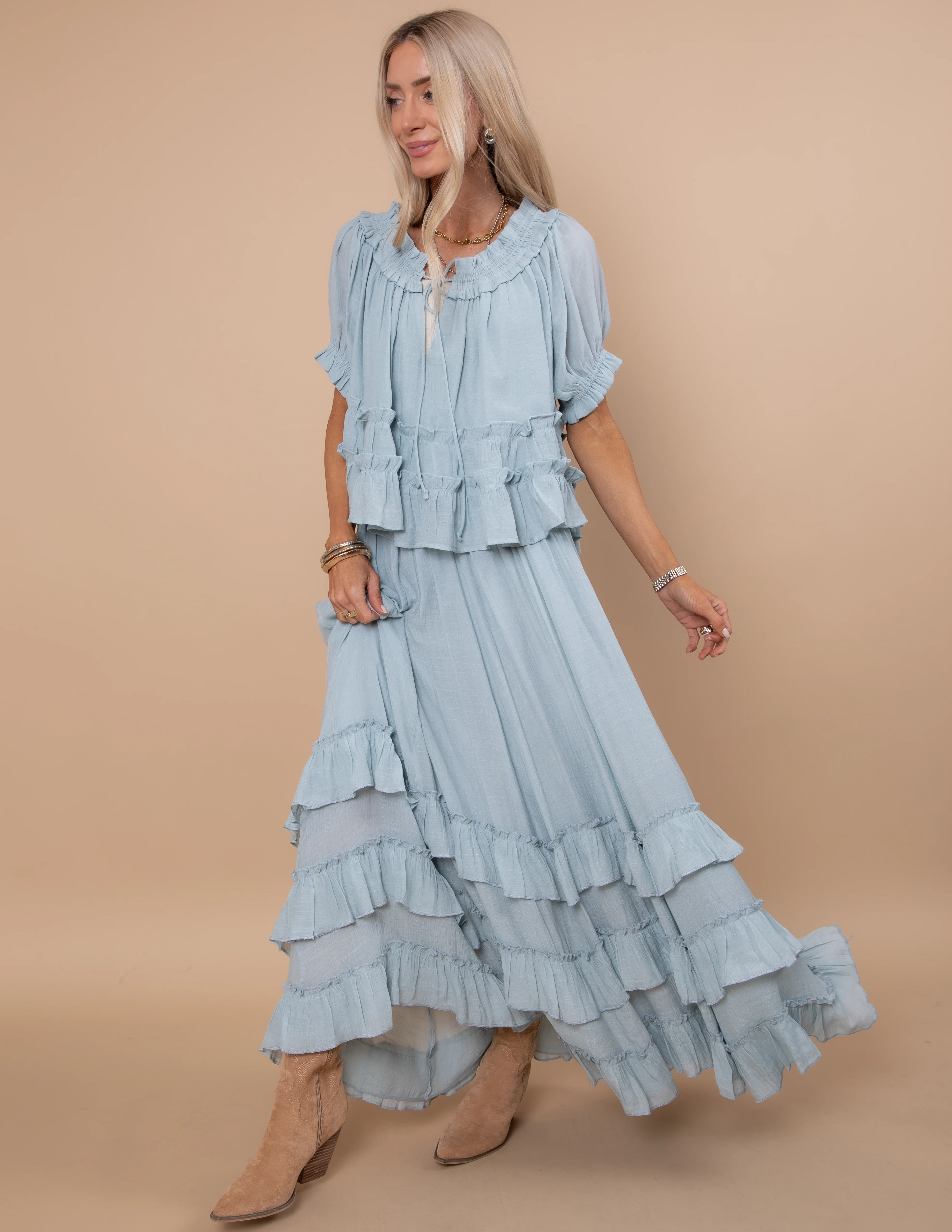 Beatrice Tiered Ruffle Layer Top - Image 7