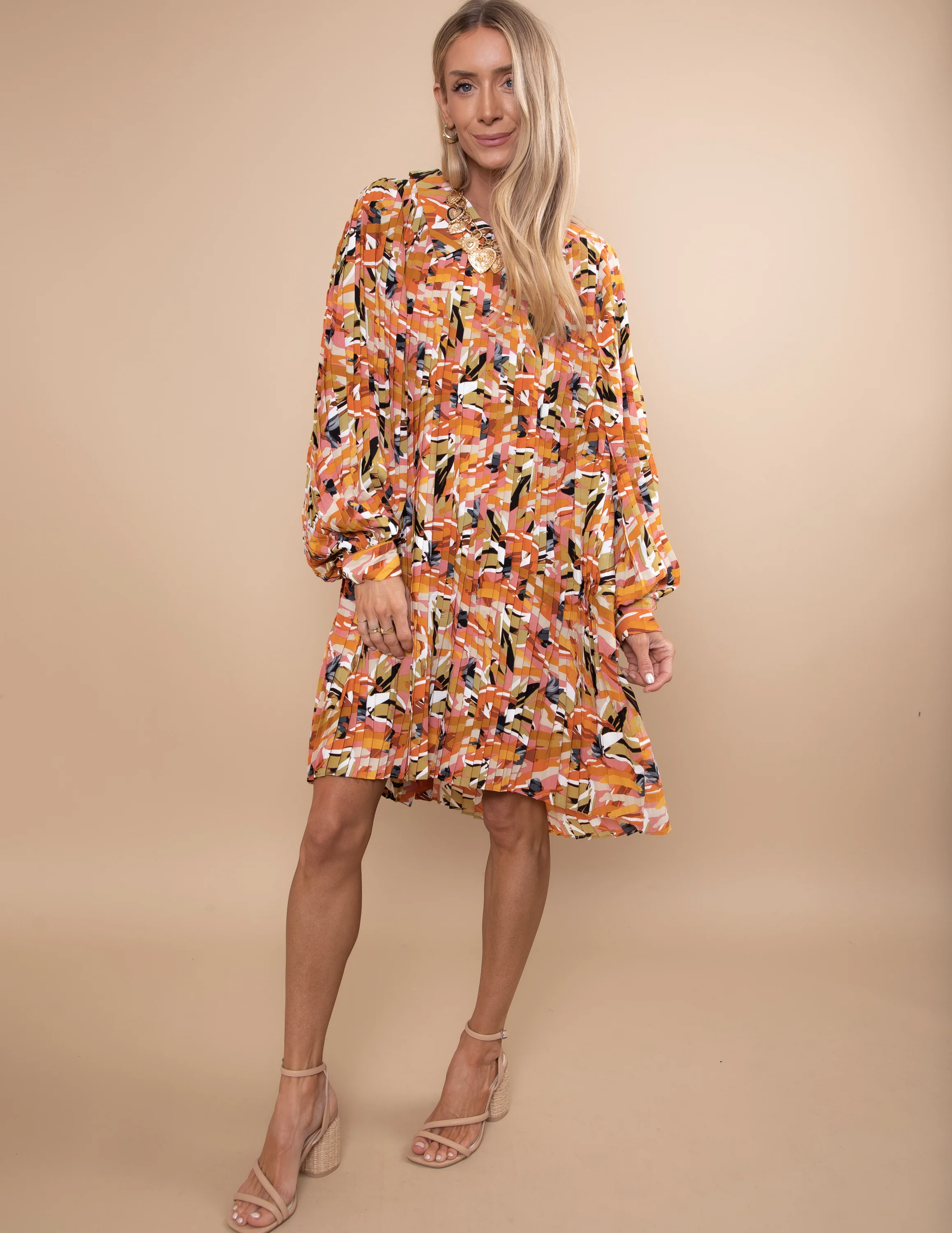 Canvas Crush Pleated Dress