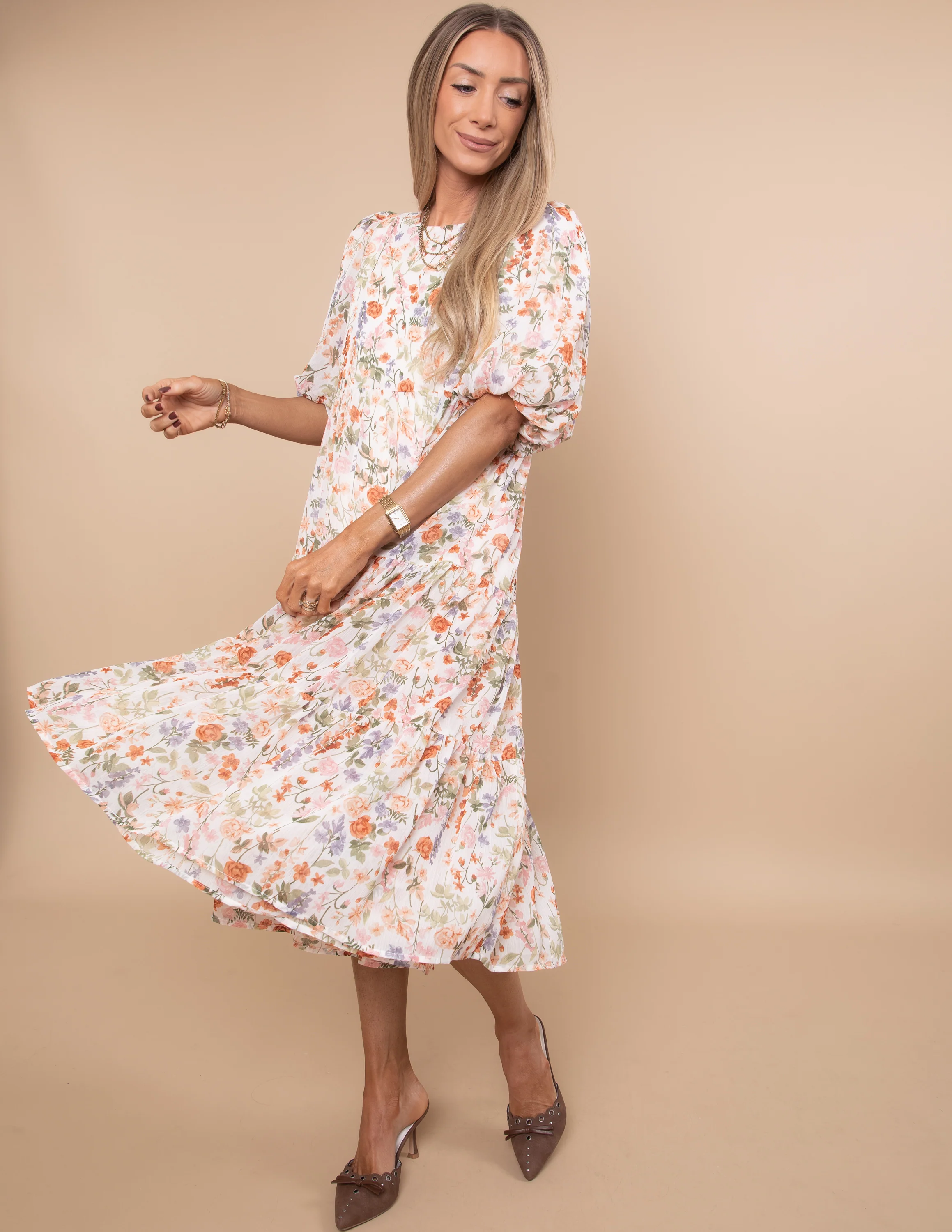 Cinthia Floral Midi Dress - Image 11