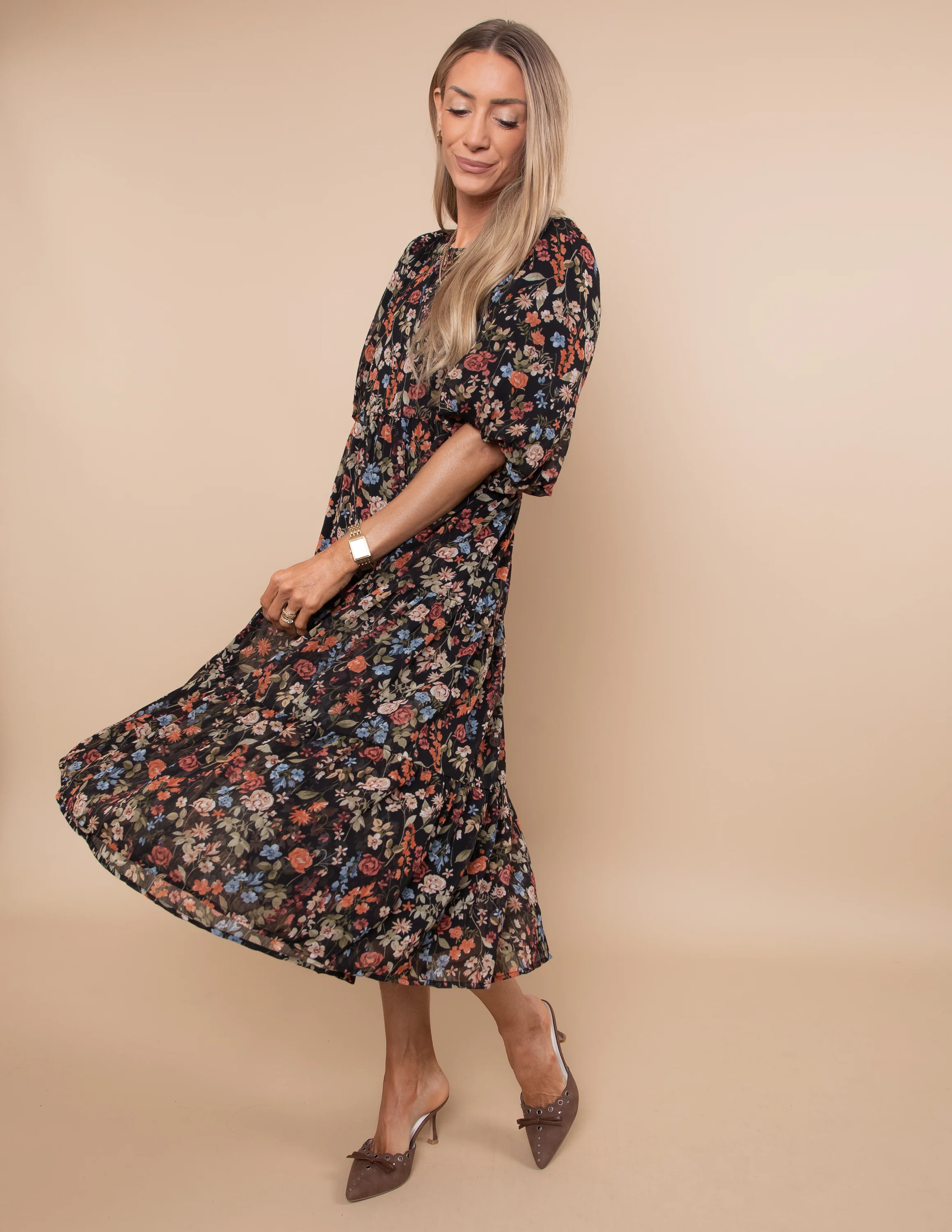 Cinthia Floral Midi Dress - Image 4