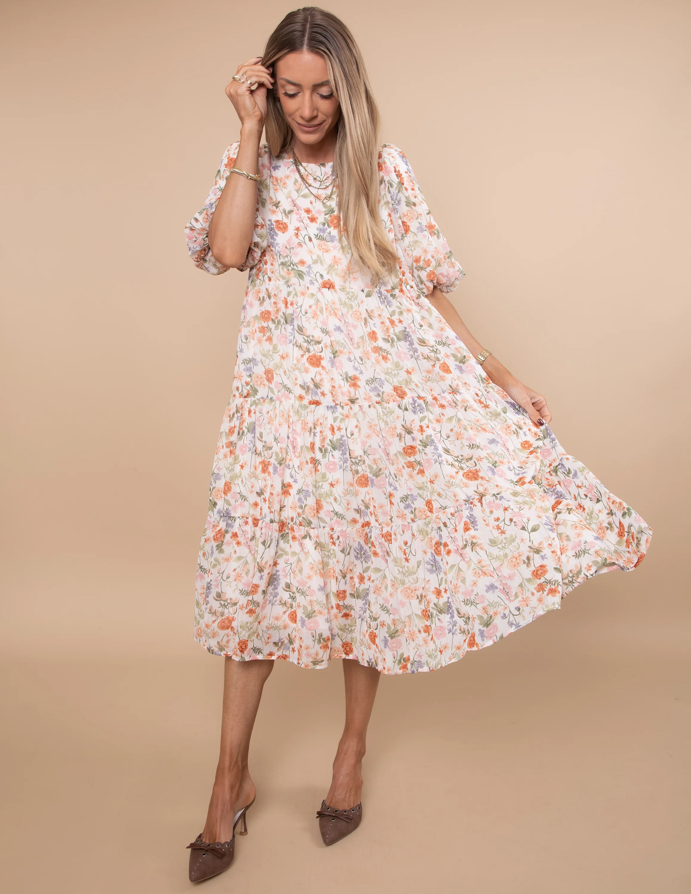 Cinthia Floral Midi Dress - Image 8
