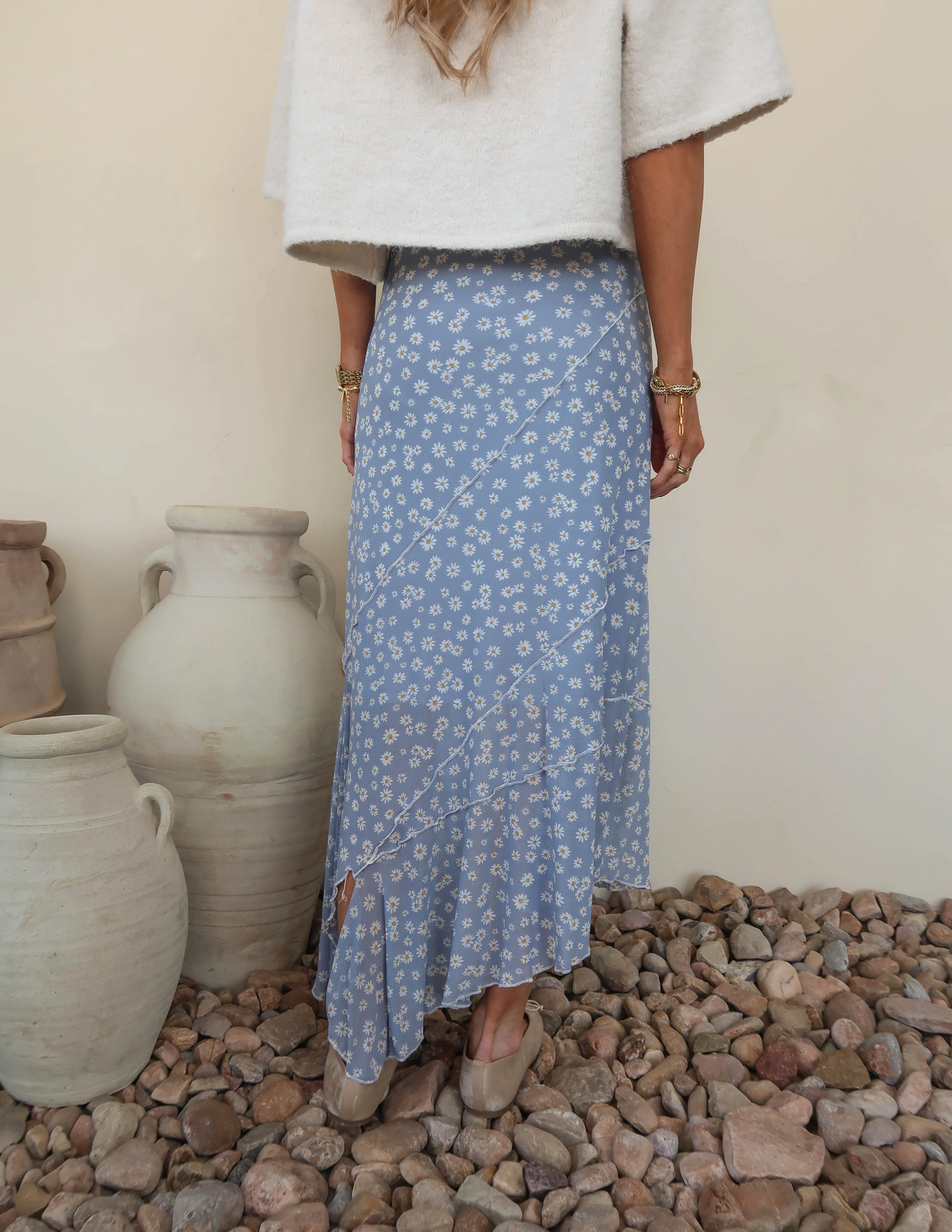 Daisy Floral Asymmetrical Skirt - Image 5