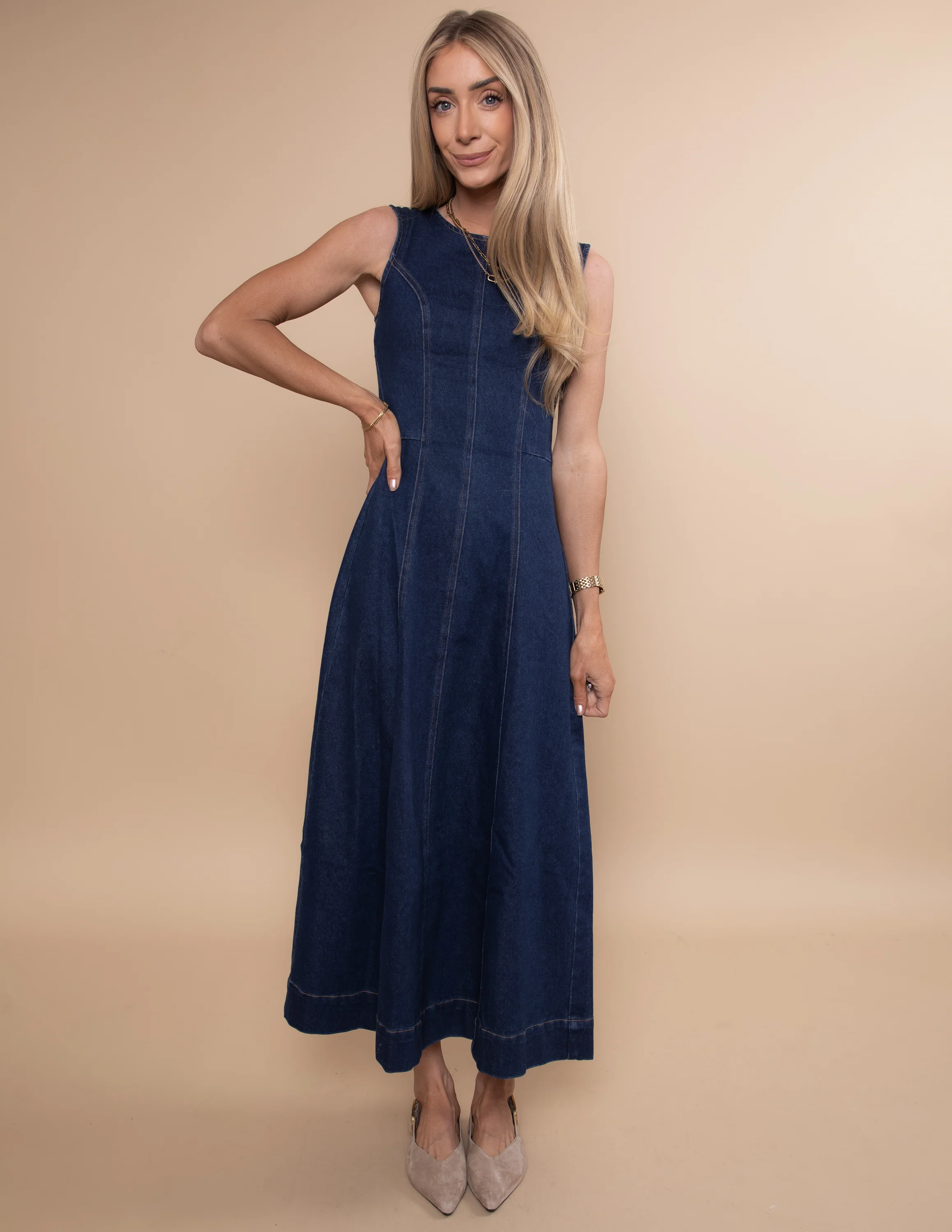 District Denim Dress - Image 9