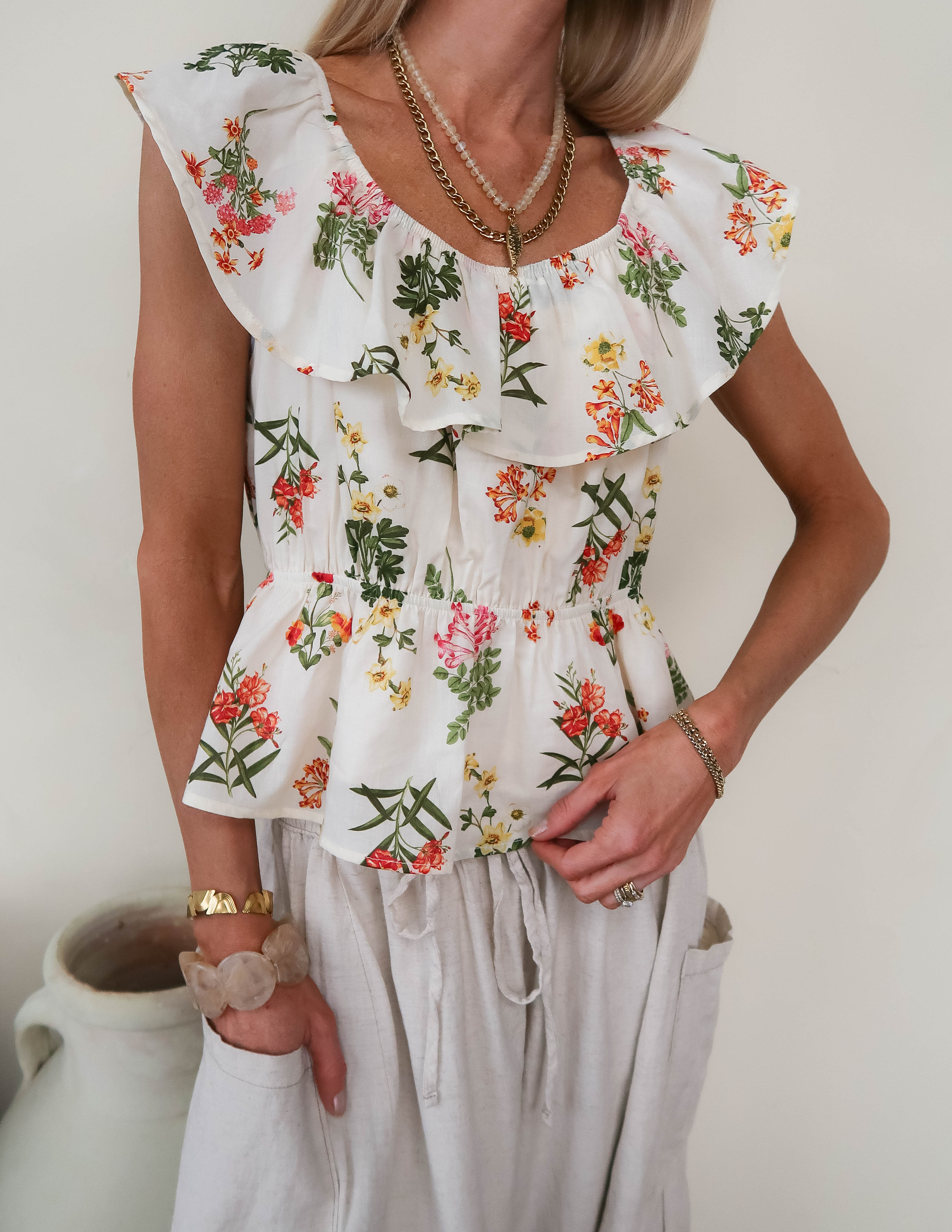 Garden Muse Ruffle Top - Image 4