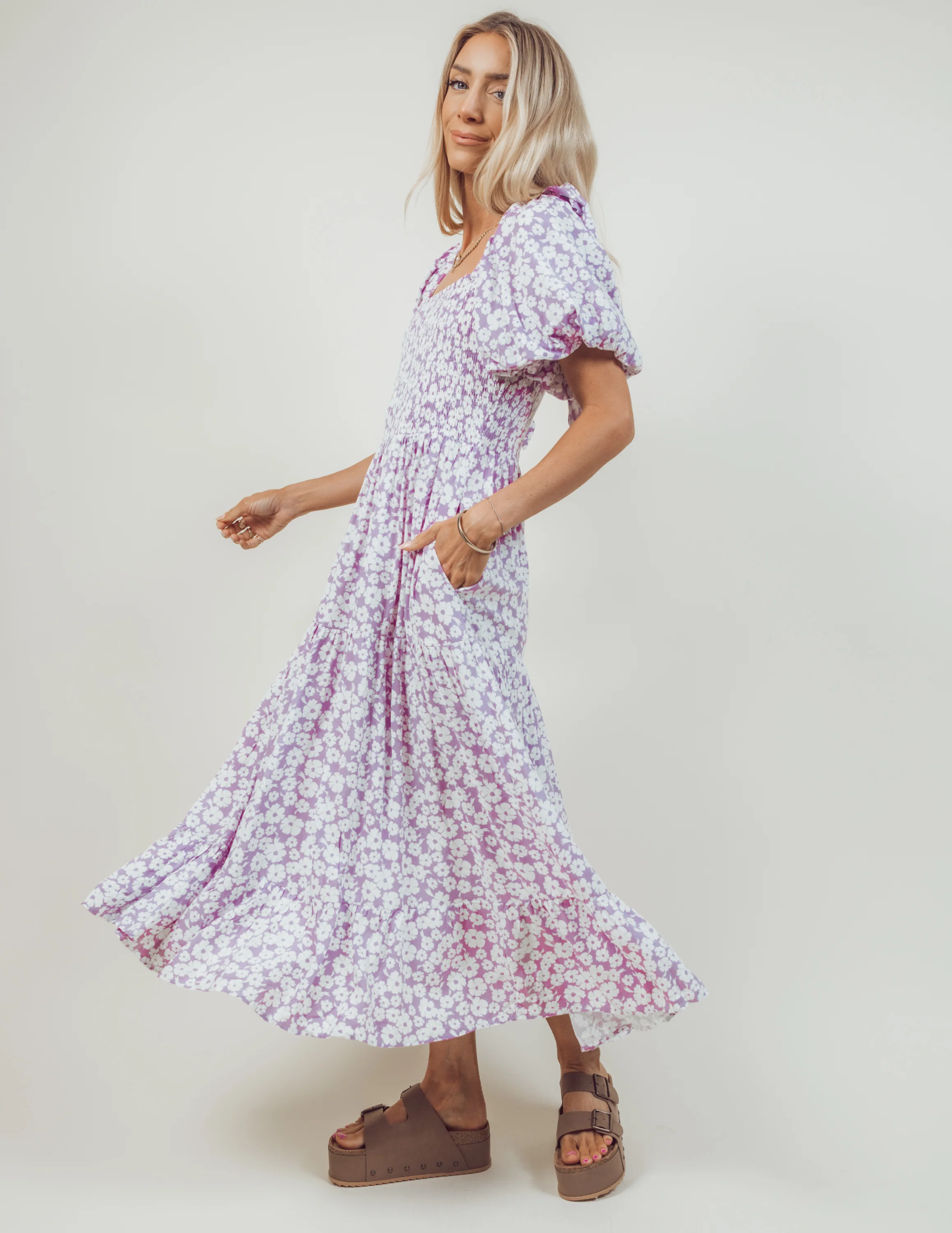 Gia Floral Midi Dress - Image 7