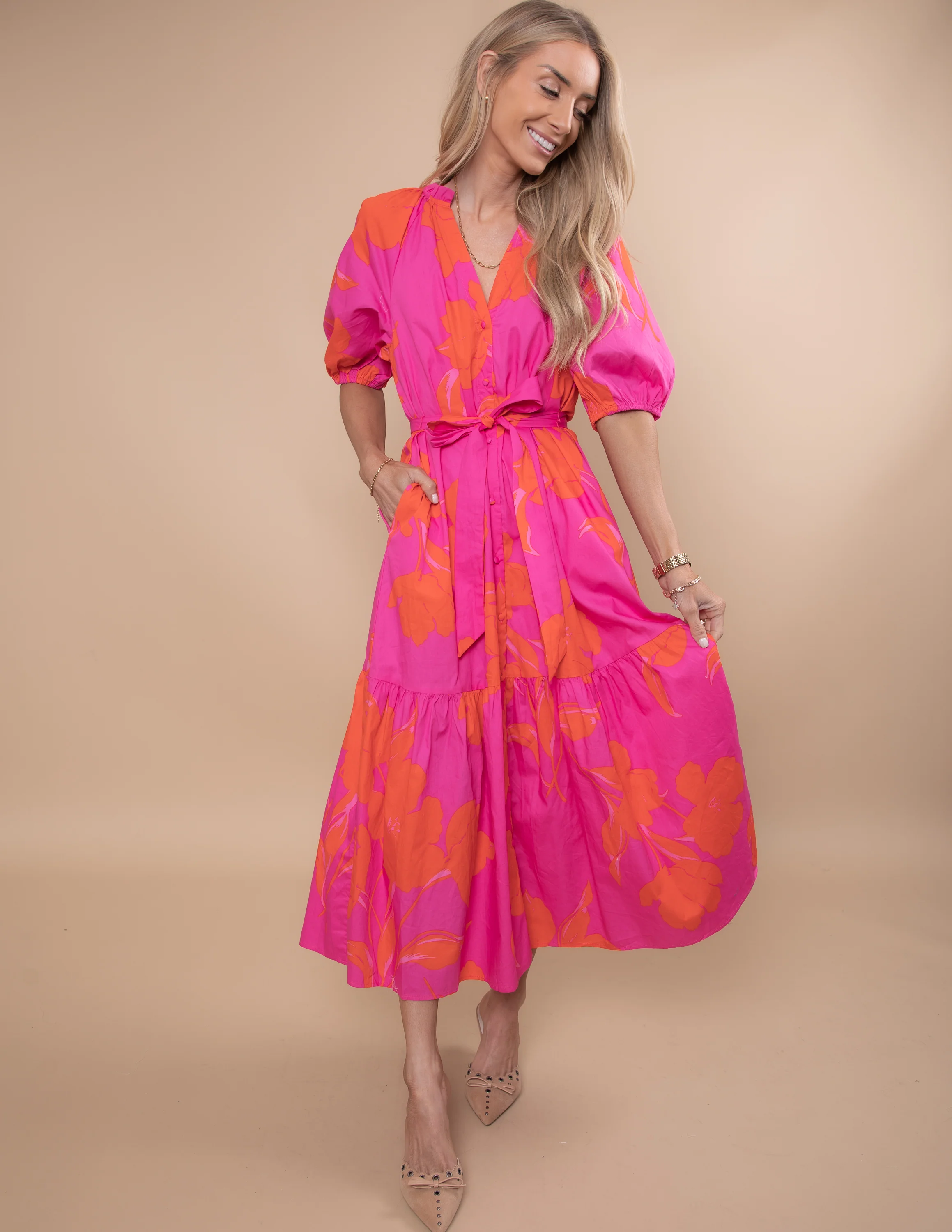 Gisela Floral Tiered Dress