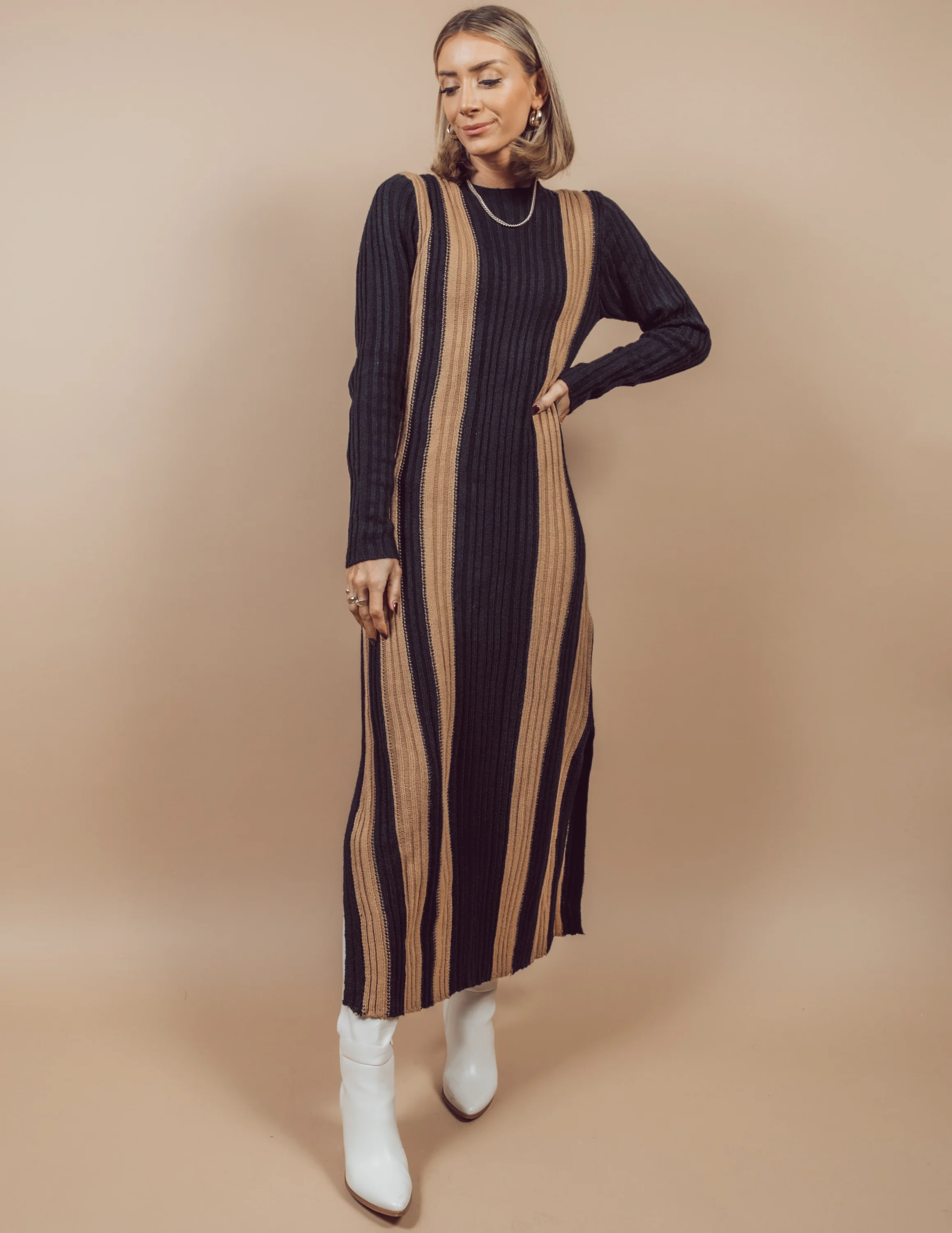 Jen Striped Sweater Dress - Image 2