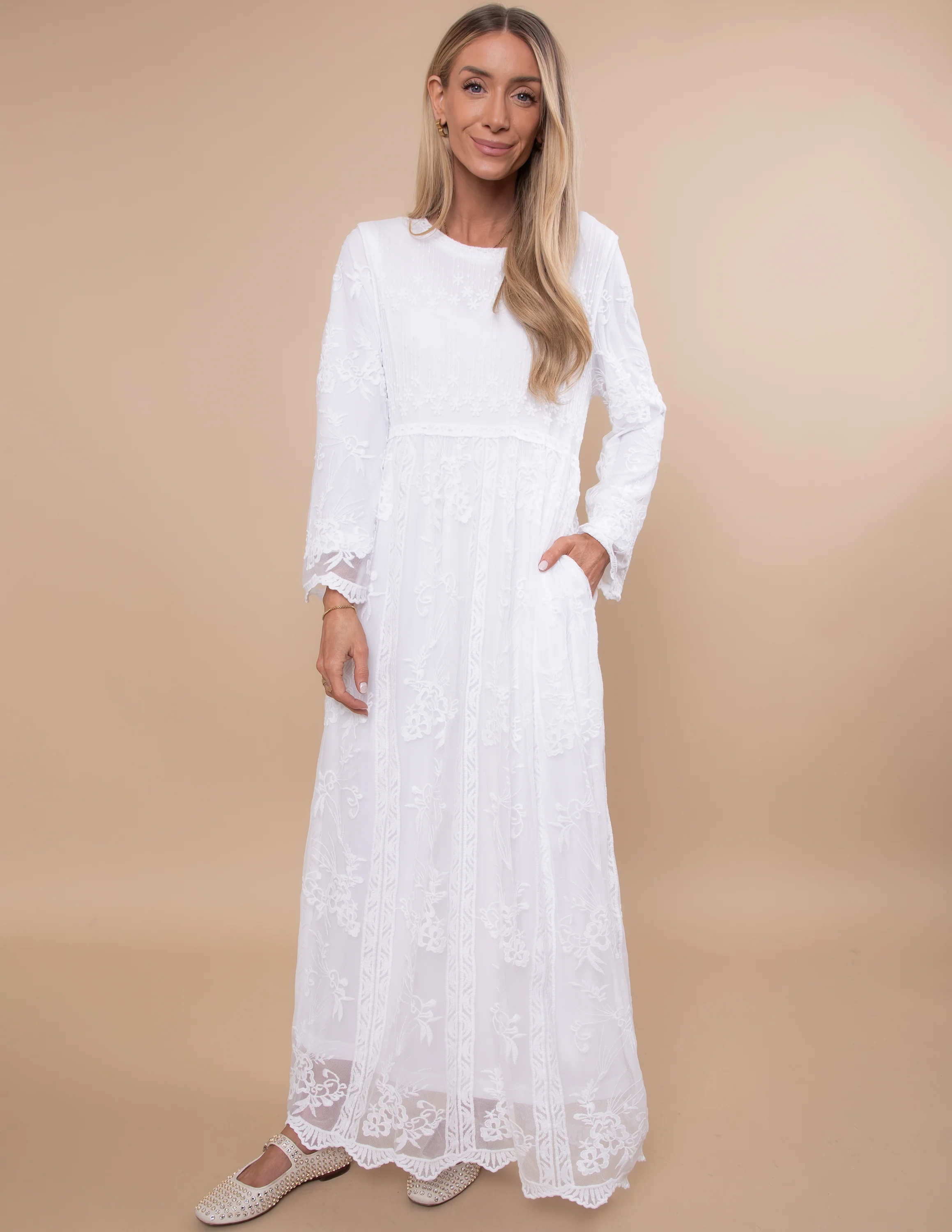 Julia Lace Maxi Temple Dress - Image 2