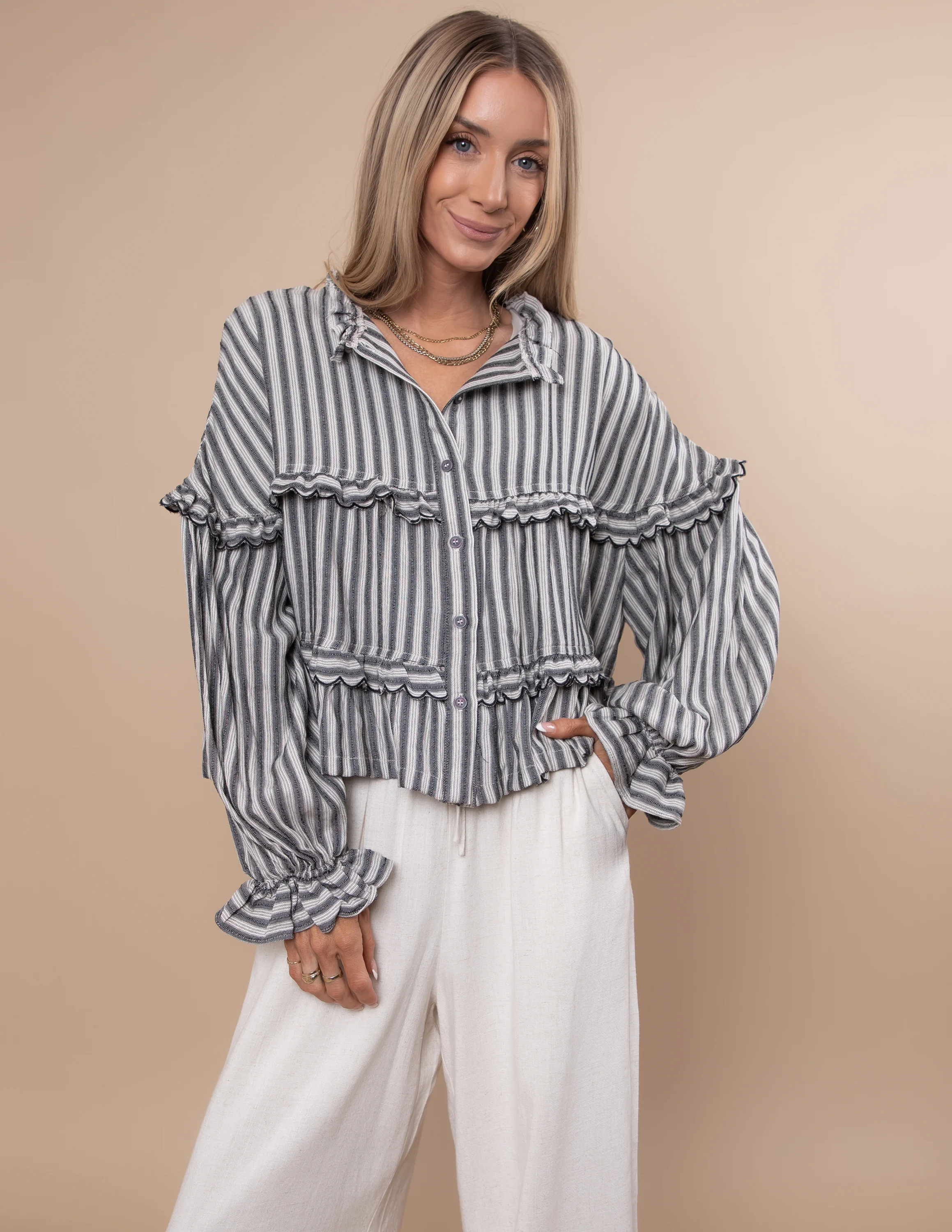Karlie Striped Top - Image 4