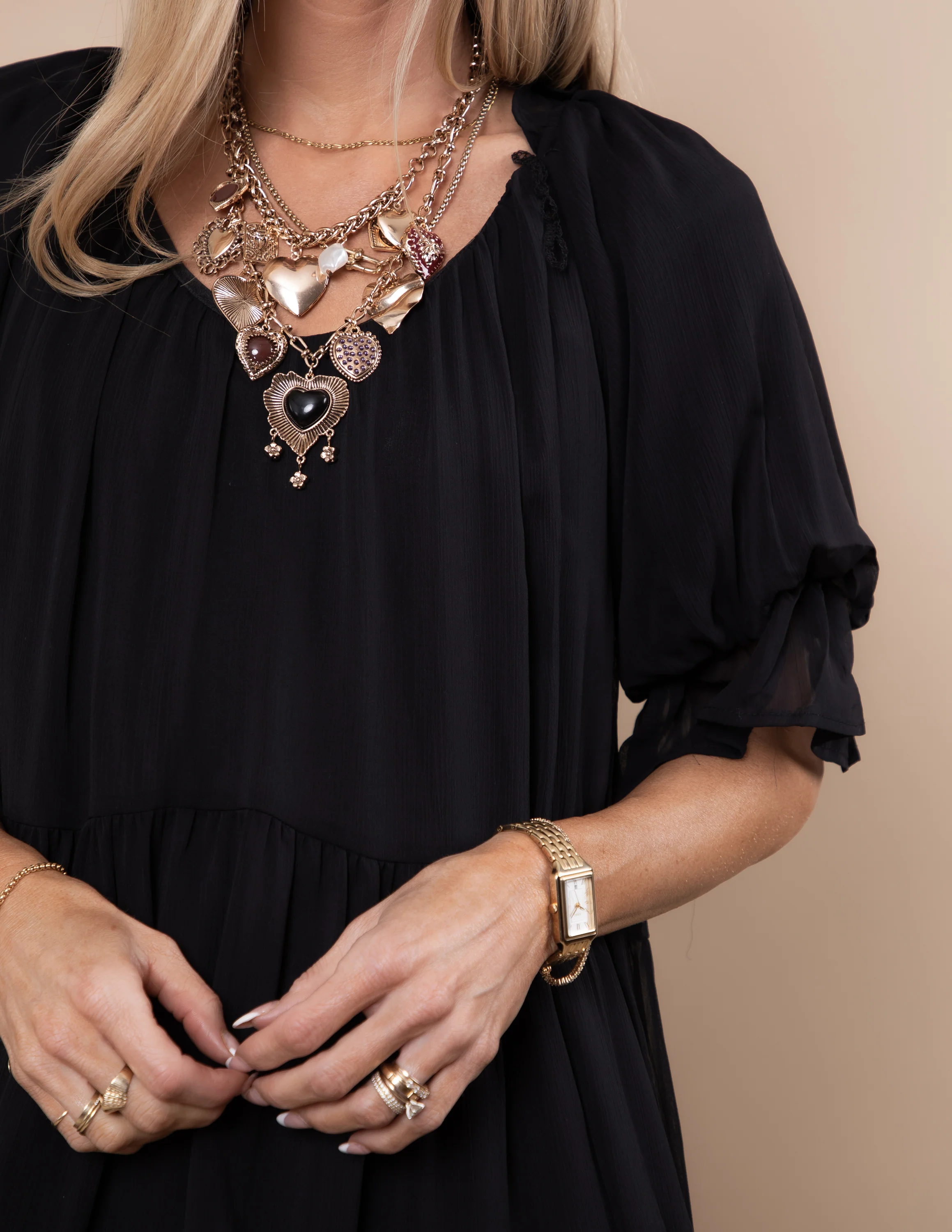 Layered Heart Necklace - Image 5