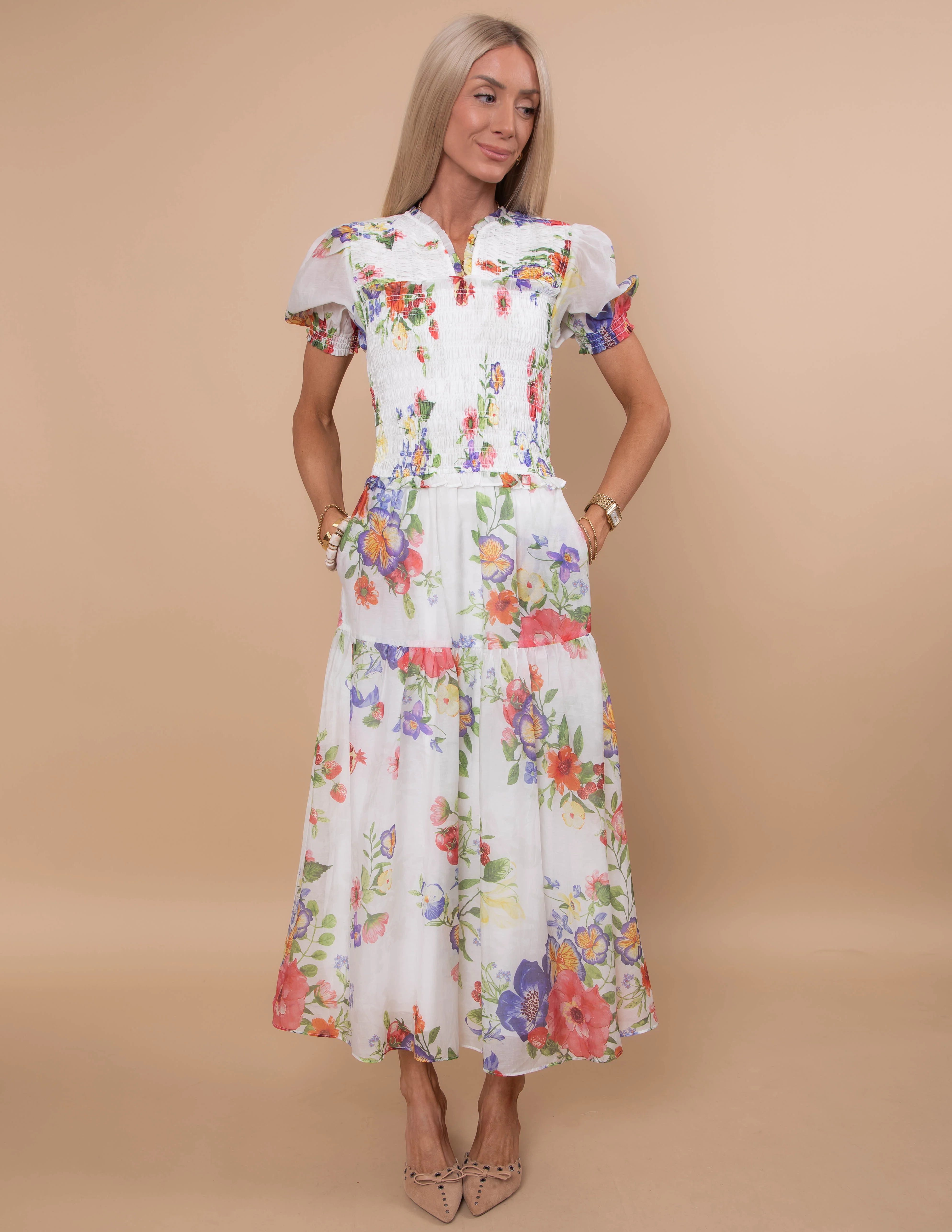 Lottie Floral Midi Dress - Image 2
