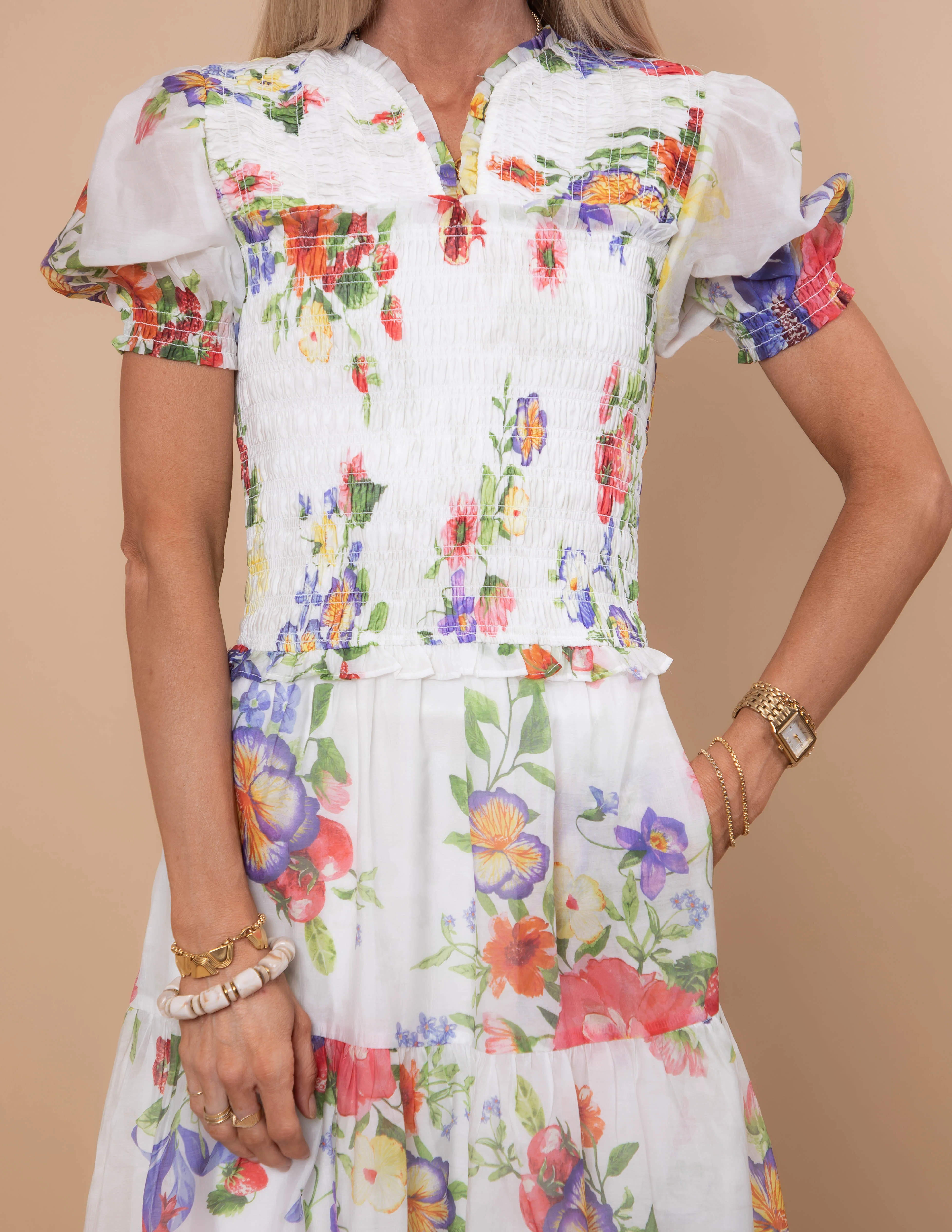 Lottie Floral Midi Dress - Image 3