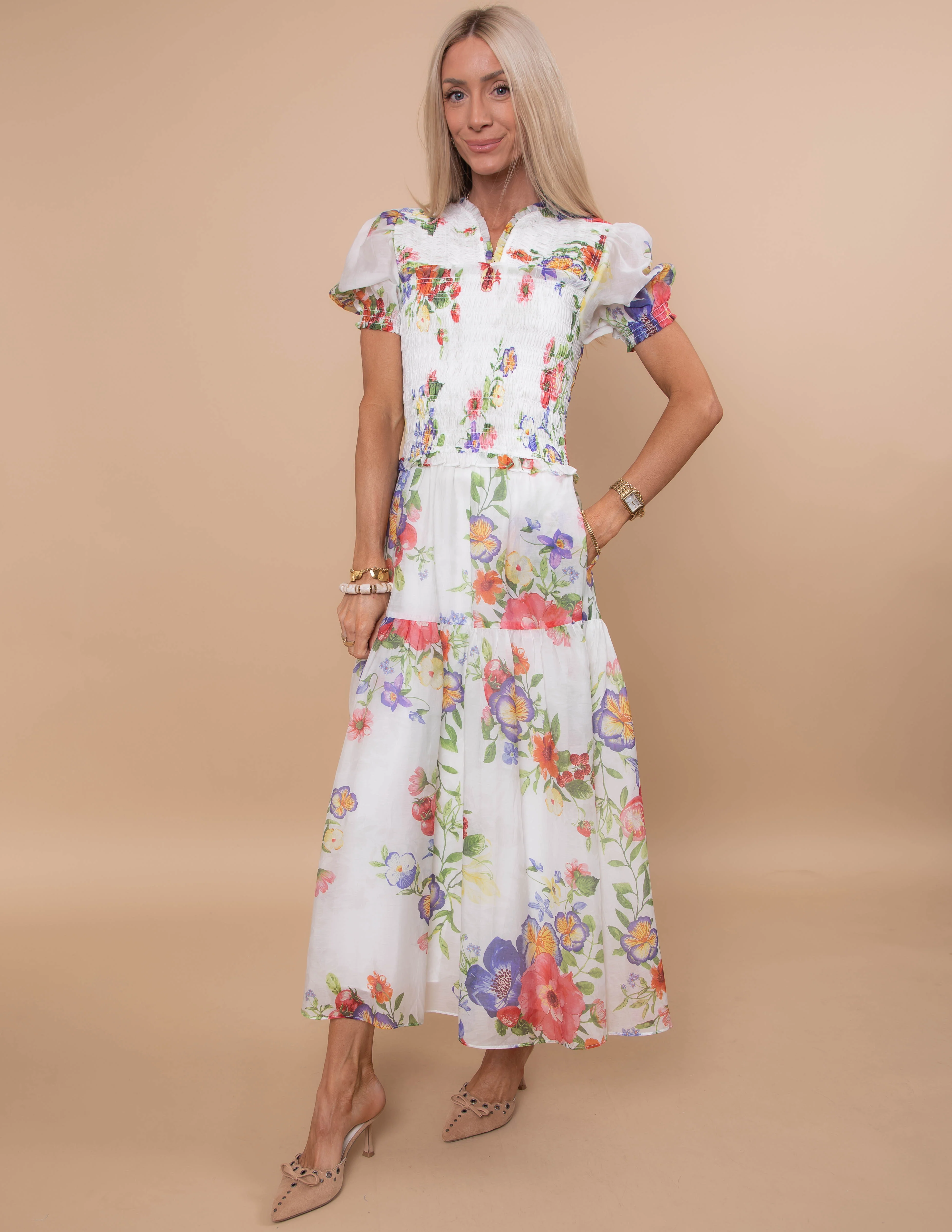 Lottie Floral Midi Dress - Image 5