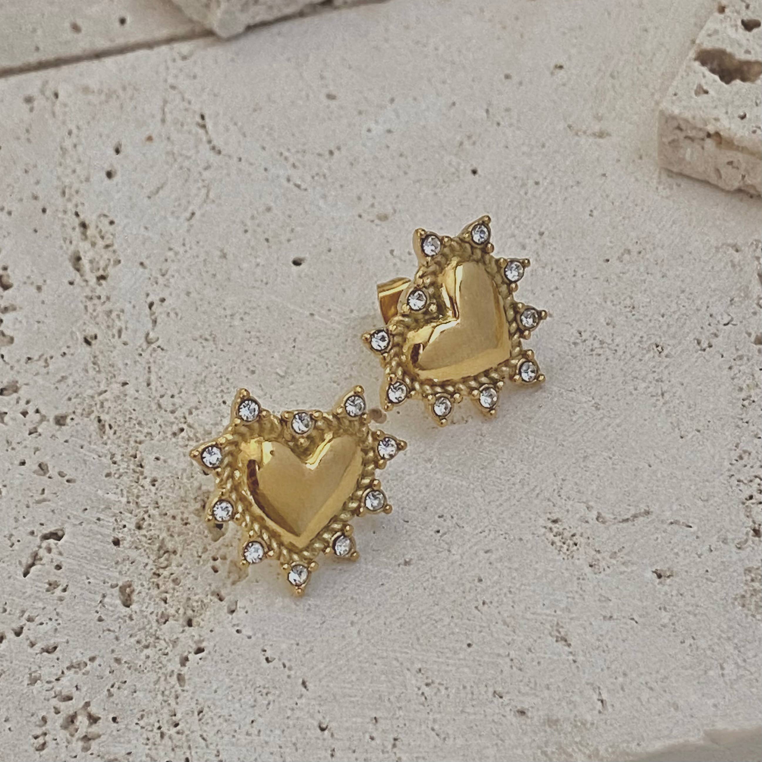 Love Notes Heart Stud Earrings - Image 4
