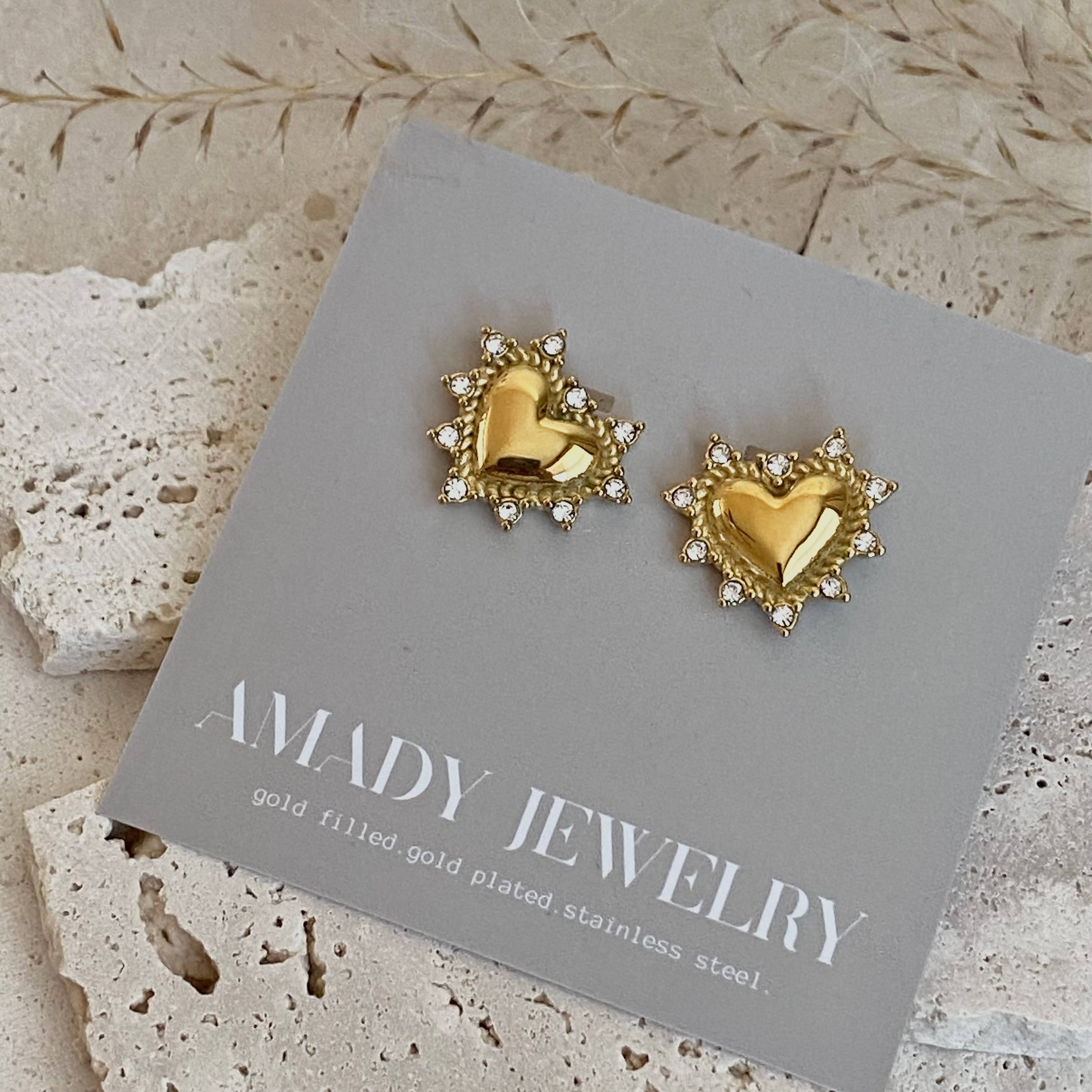 Love Notes Heart Stud Earrings - Image 5