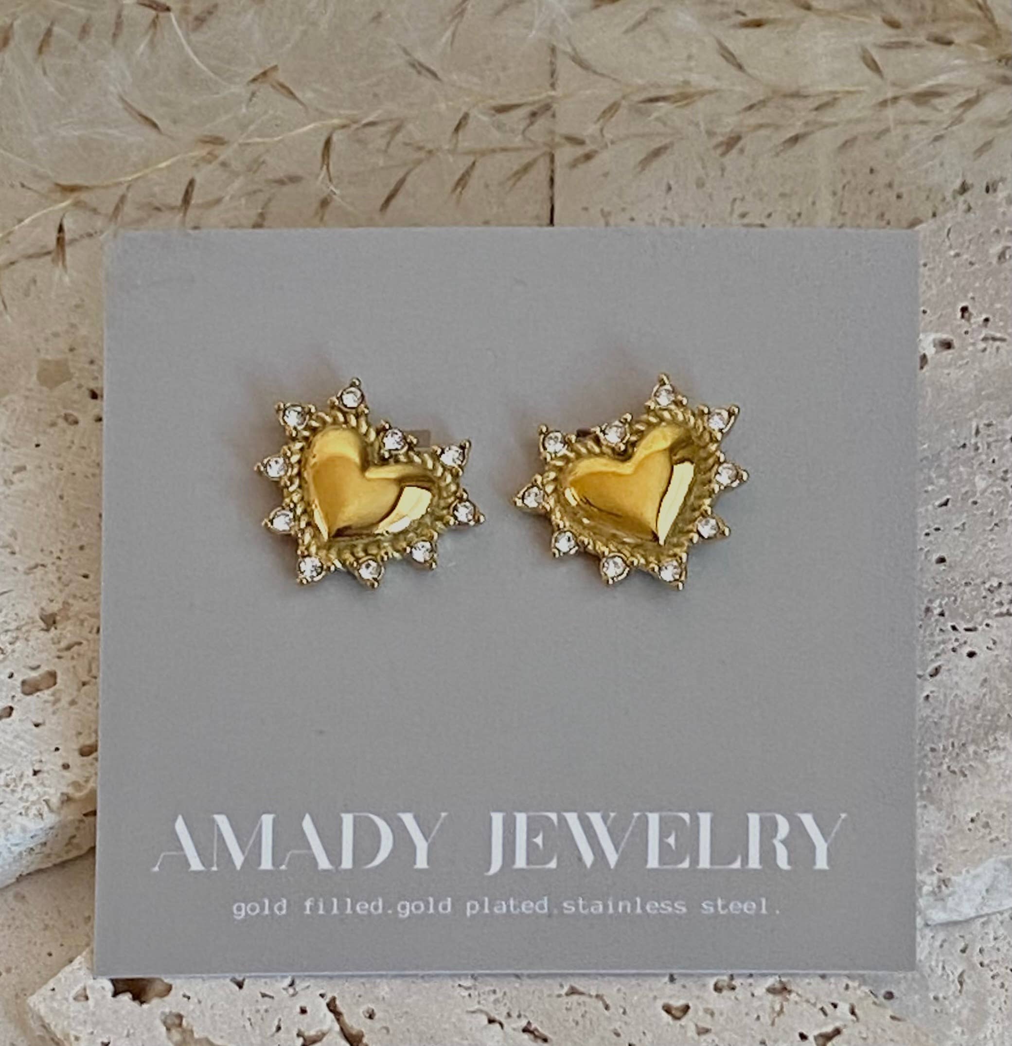 Love Notes Heart Stud Earrings - Image 6