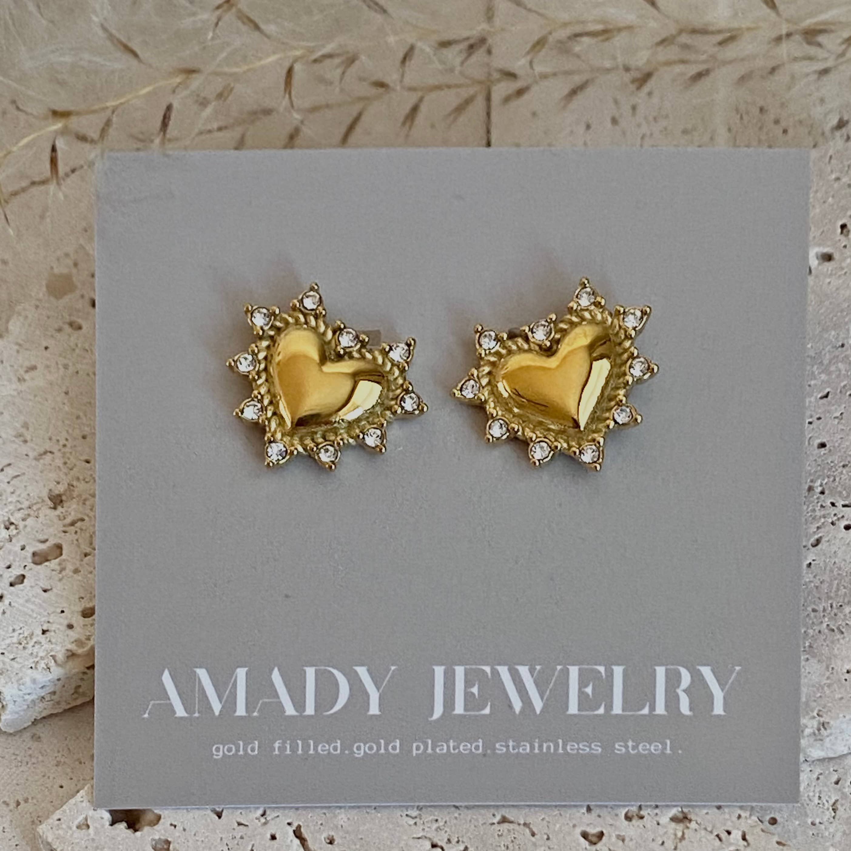 Love Notes Heart Stud Earrings - Image 7