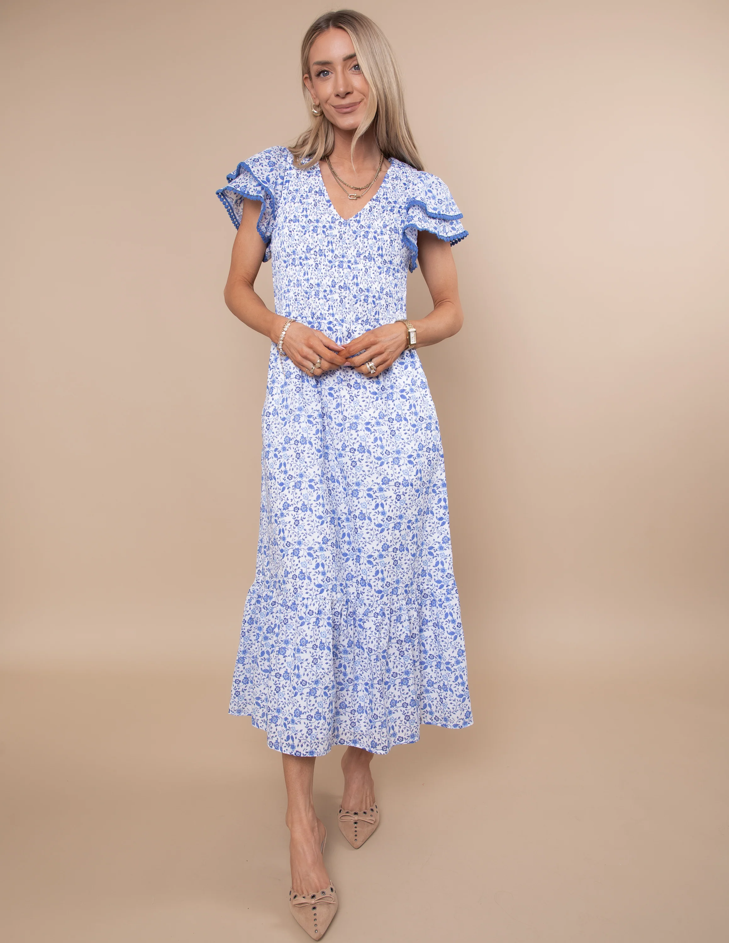 Maisie Floral Tiered Dress - Image 3