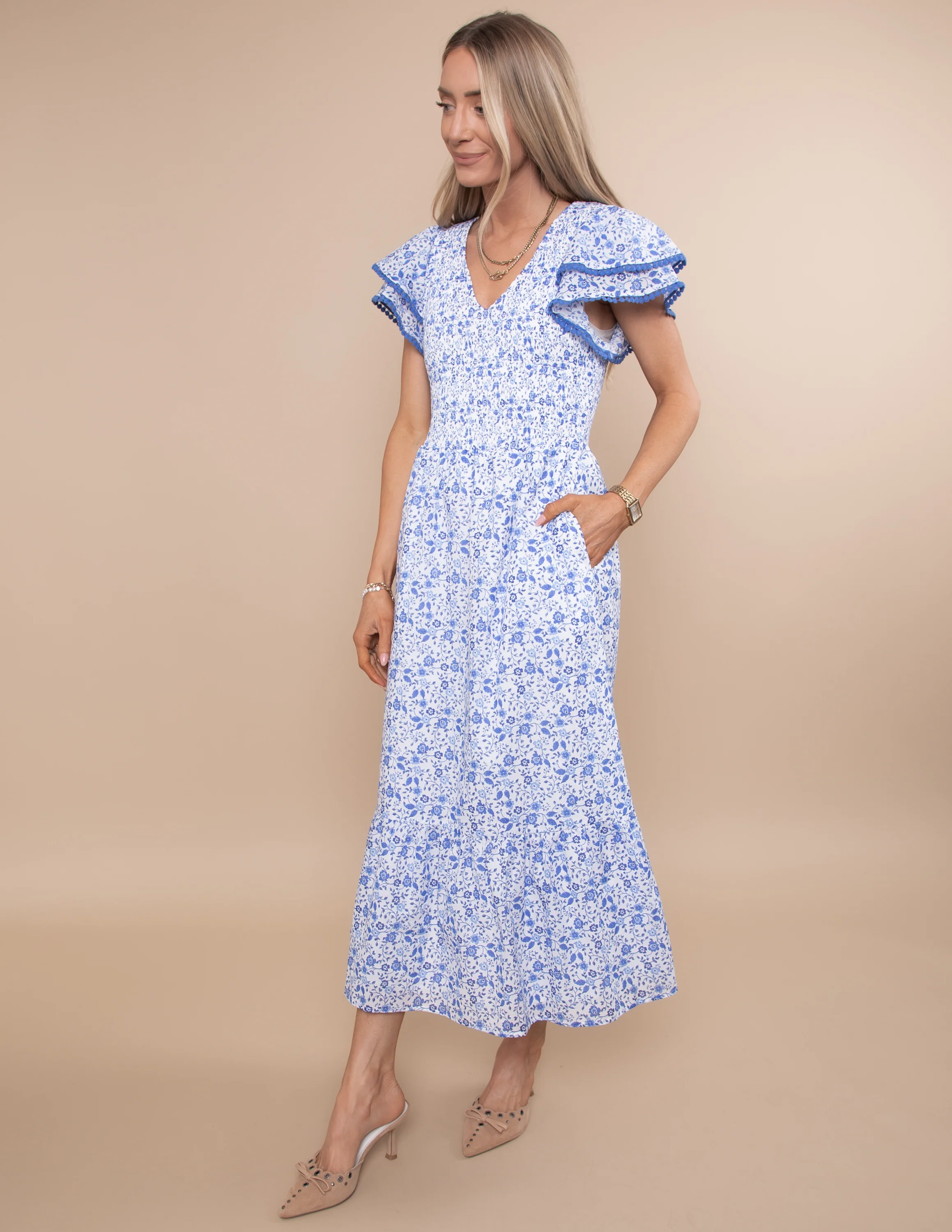 Maisie Floral Tiered Dress - Image 4