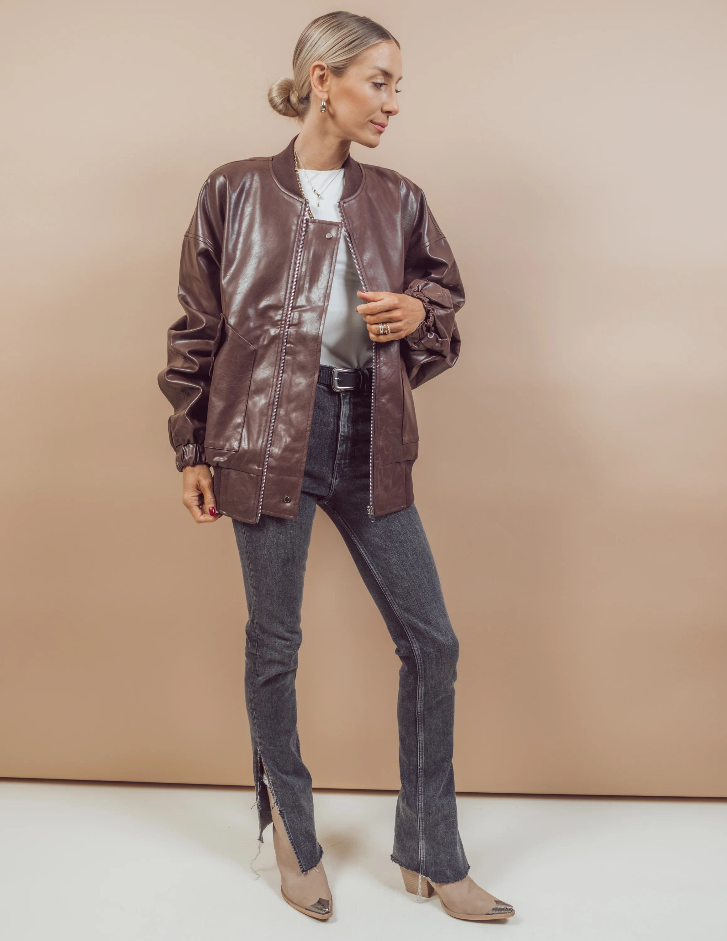 Mati Faux Leather Jacket - Image 3