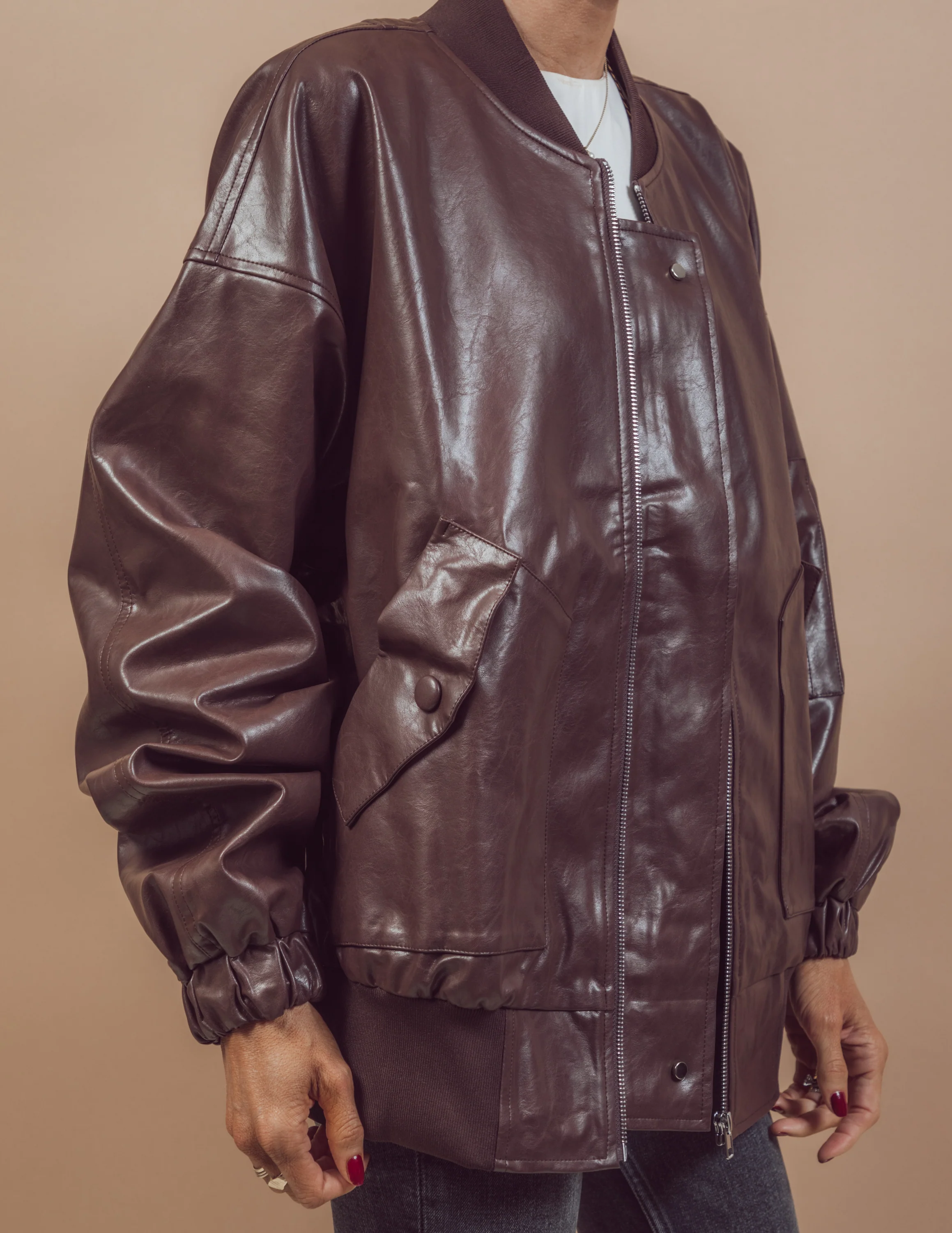 Mati Faux Leather Jacket - Image 5