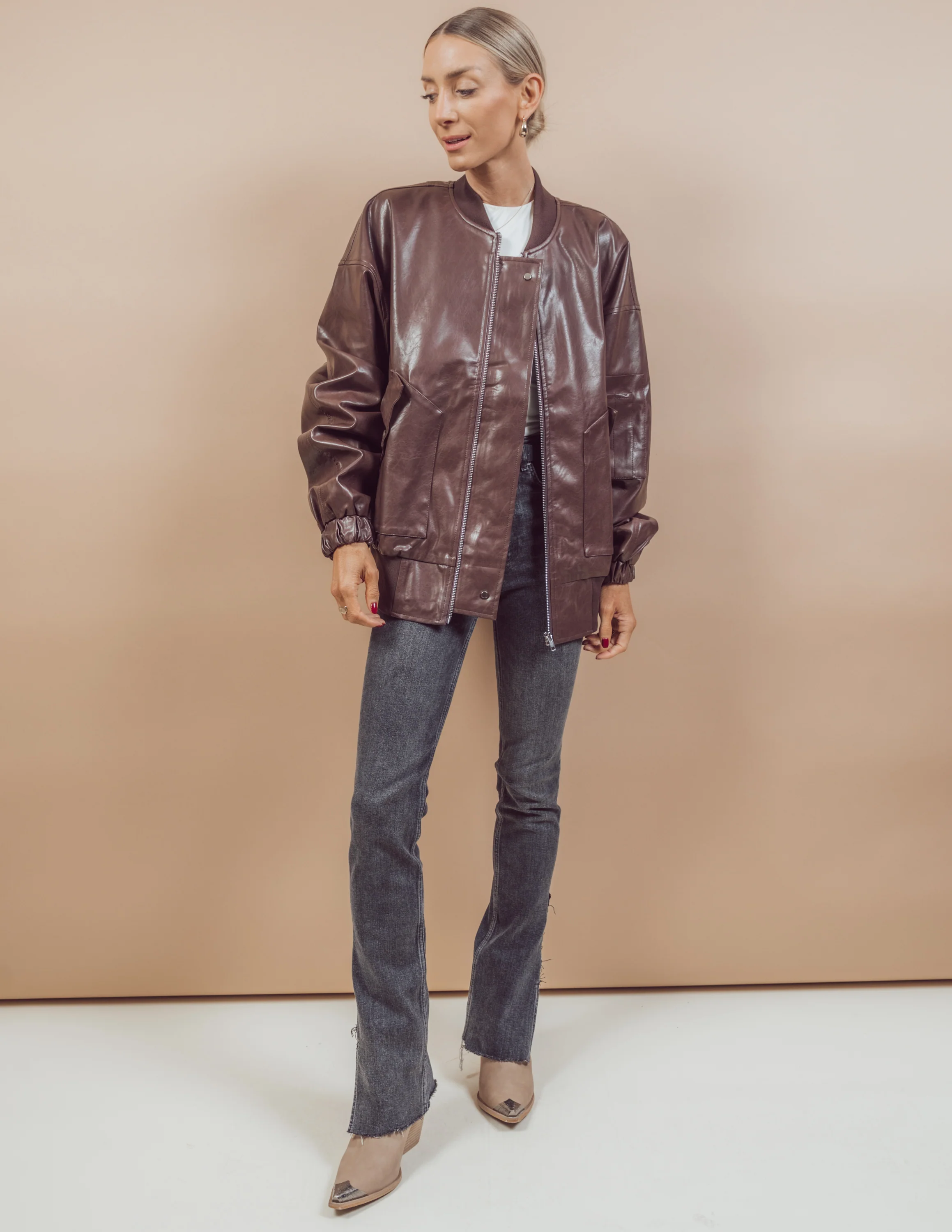 Mati Faux Leather Jacket - Image 7