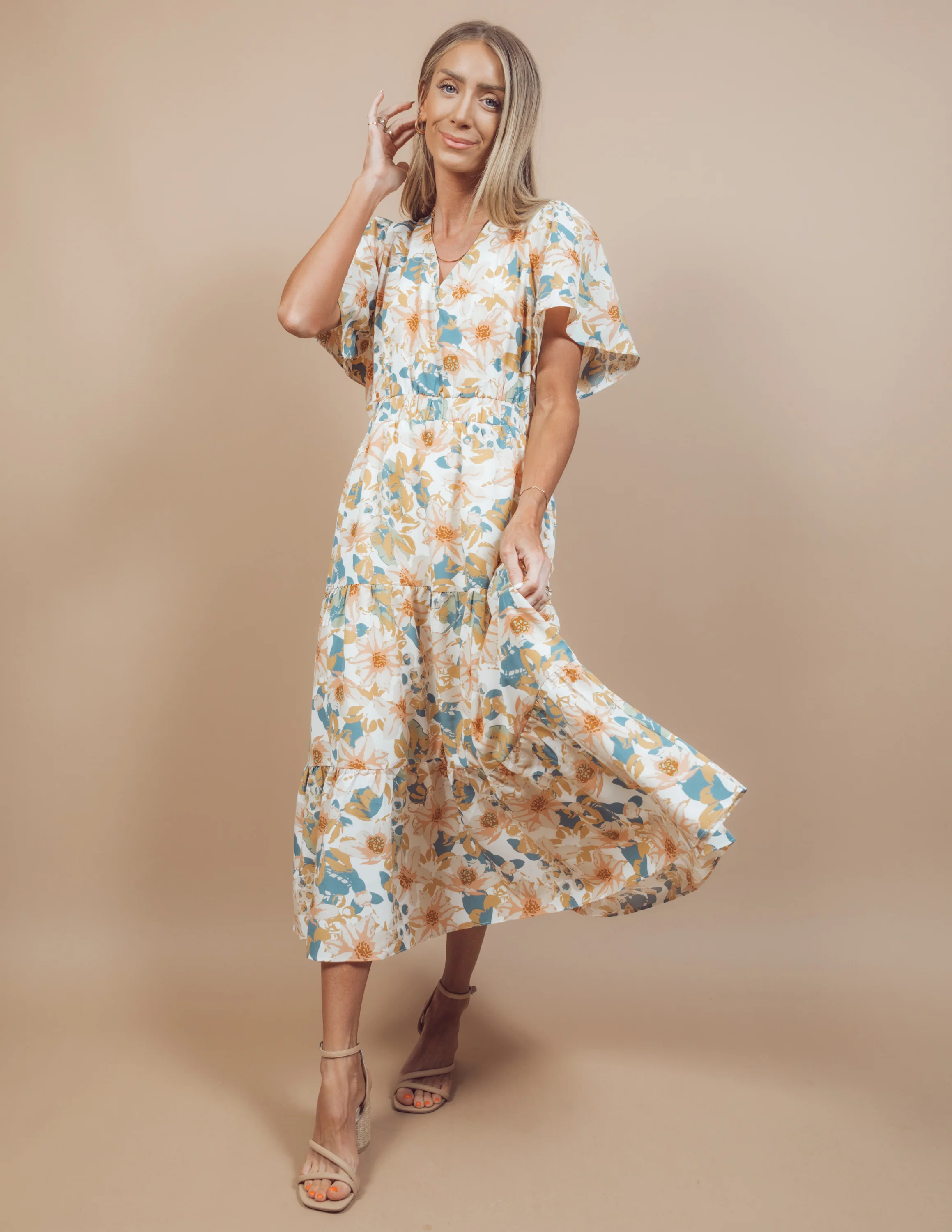 Meredith Floral Midi Dress - Image 2