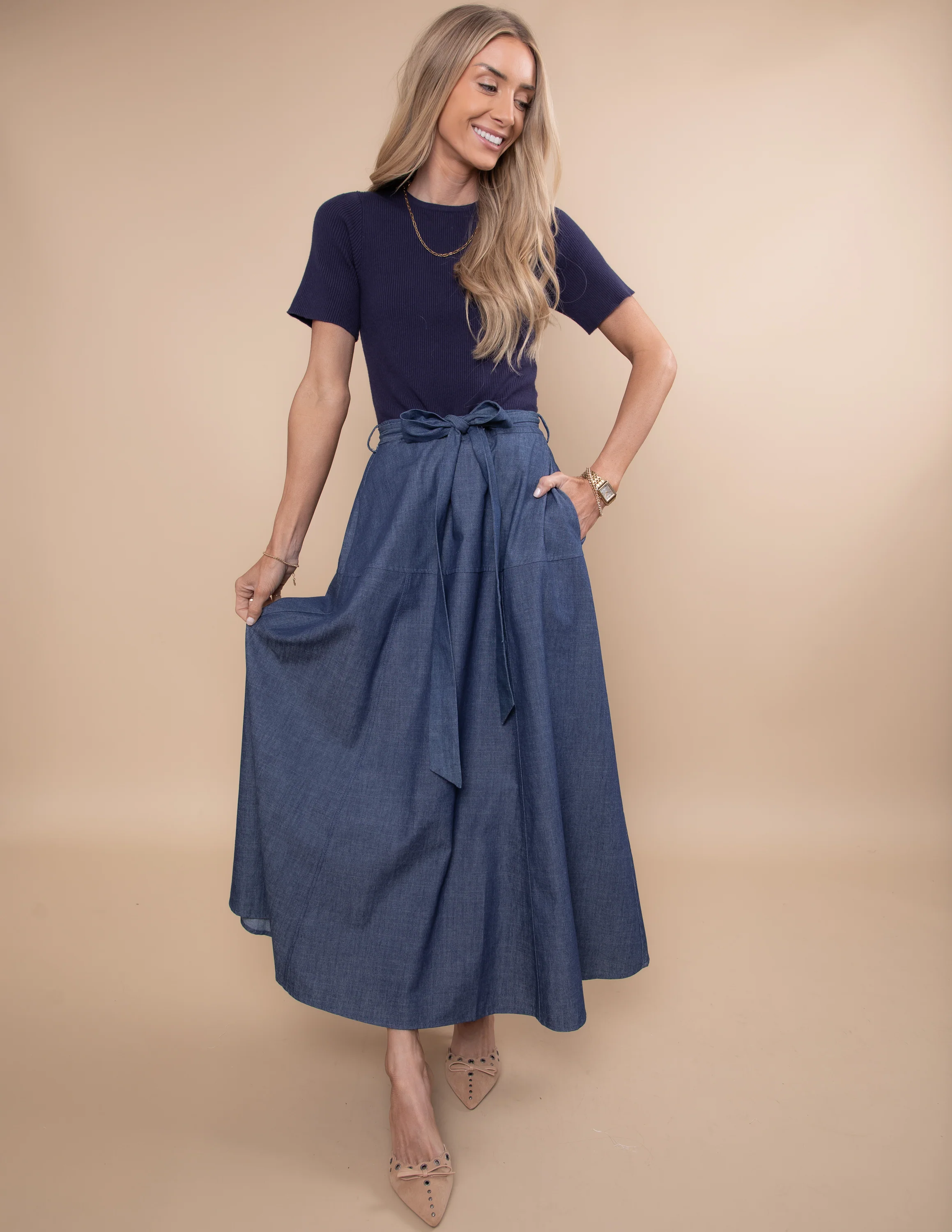 Miranda Denim Dress - Image 8