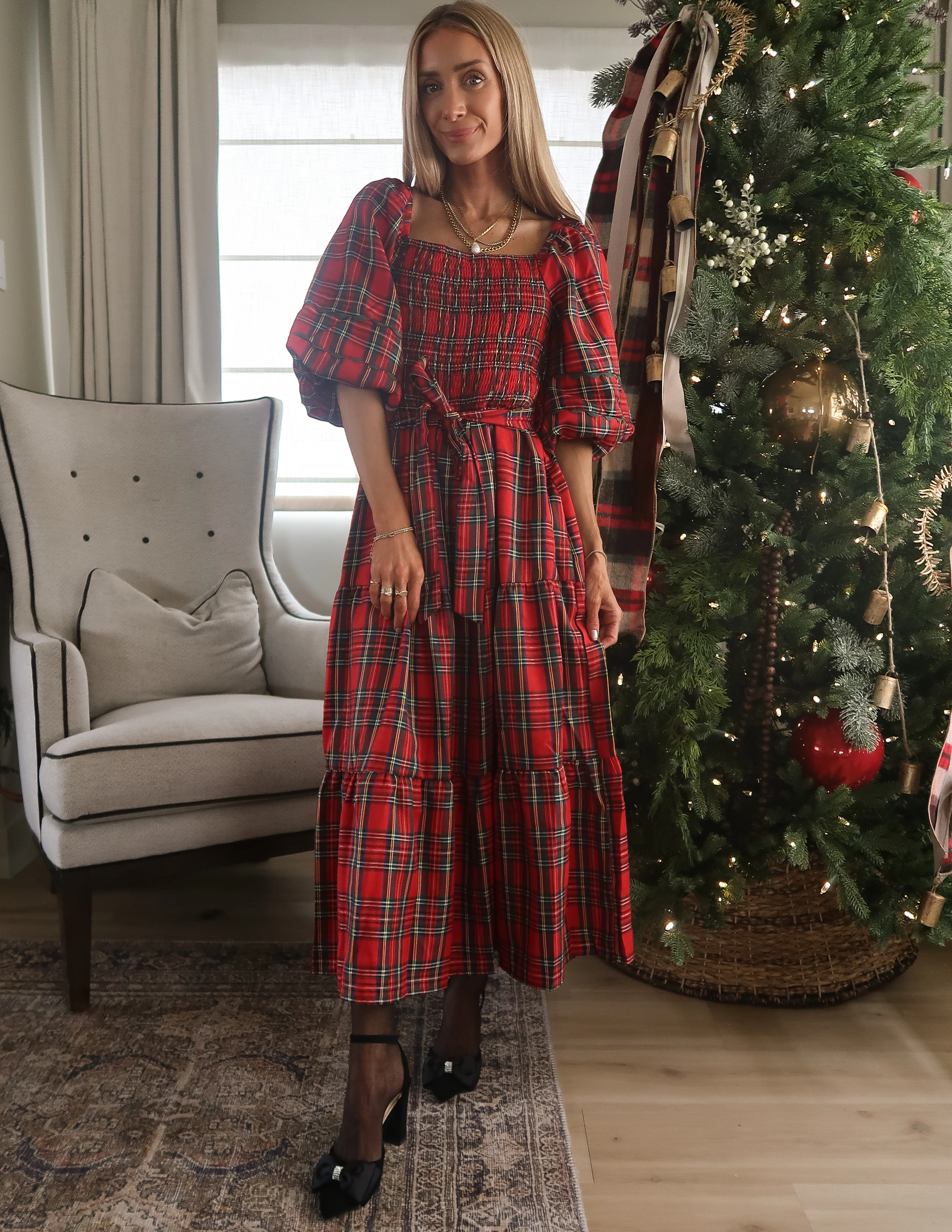 Mistletoe Plaid Dress - Image 3