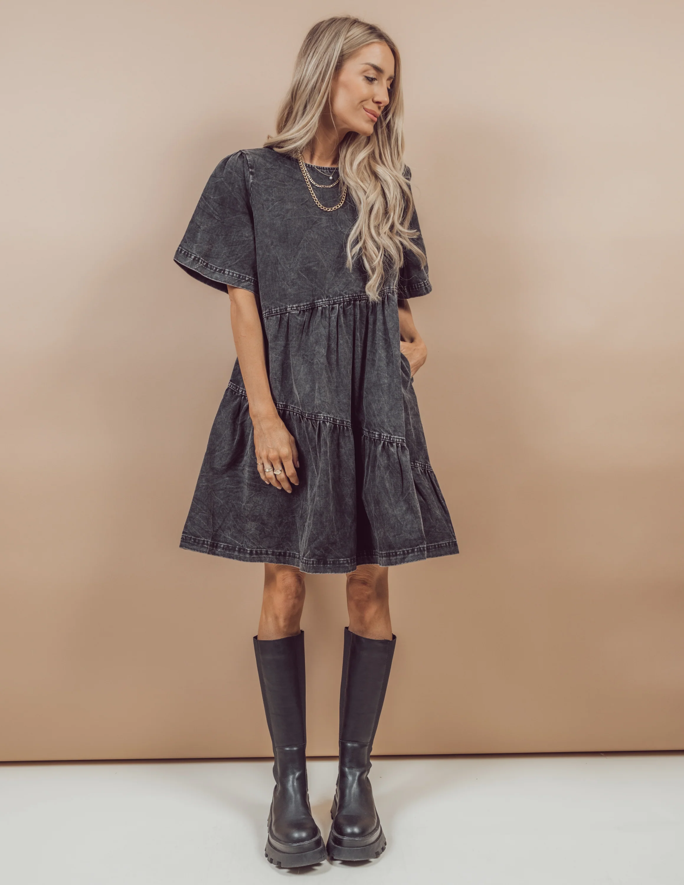 Peggy Denim Dress - Image 5