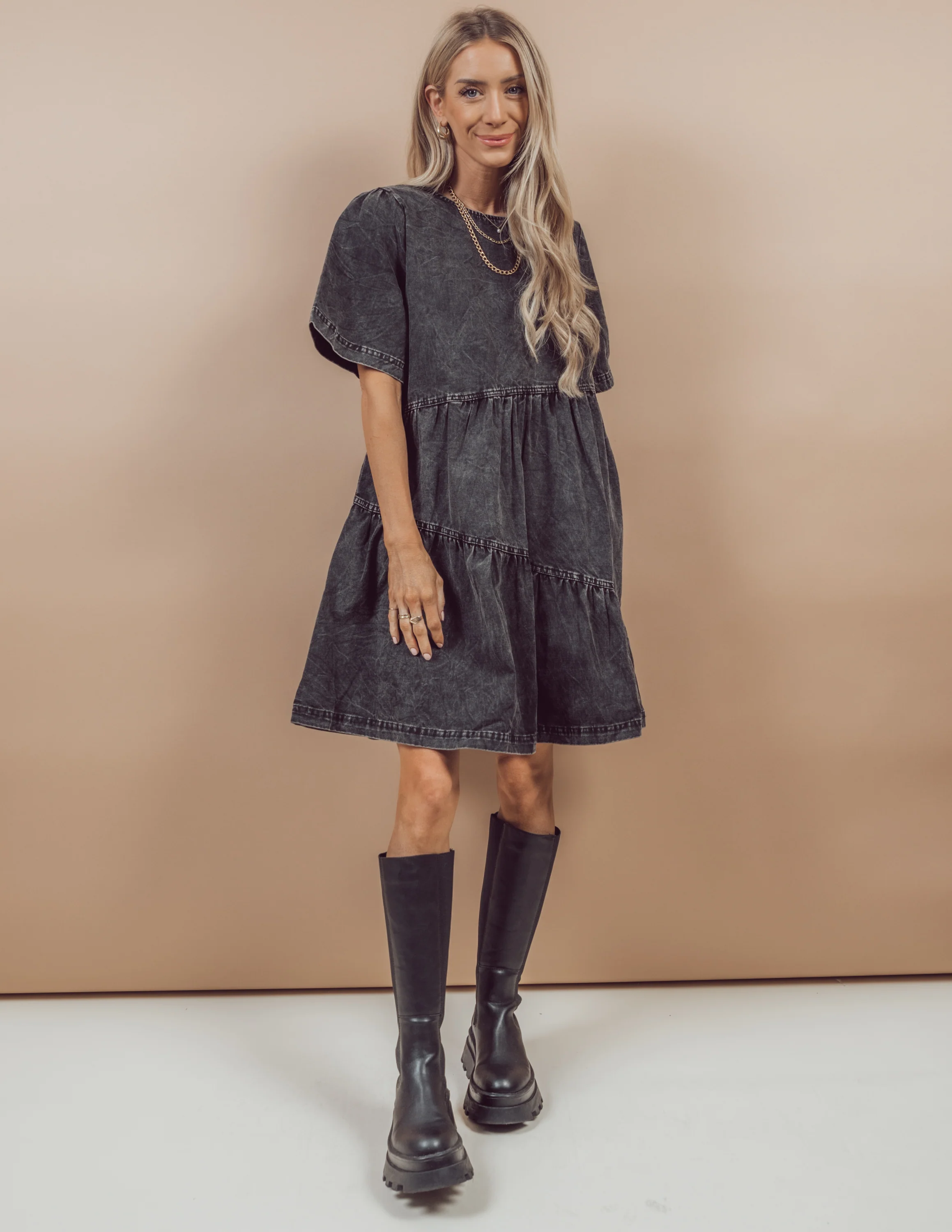 Peggy Denim Dress - Image 6