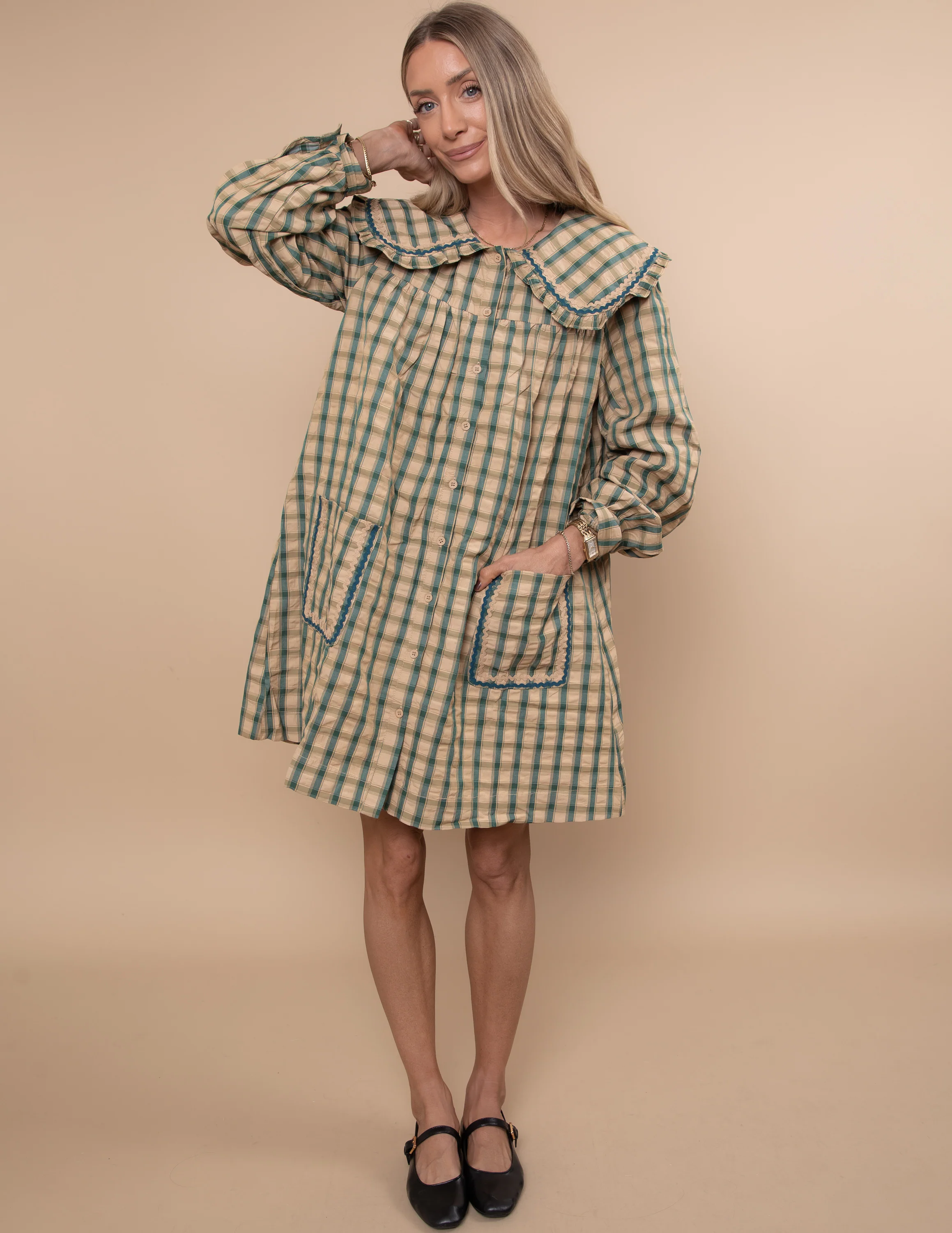 Picnic Poet Check Dress - Image 2
