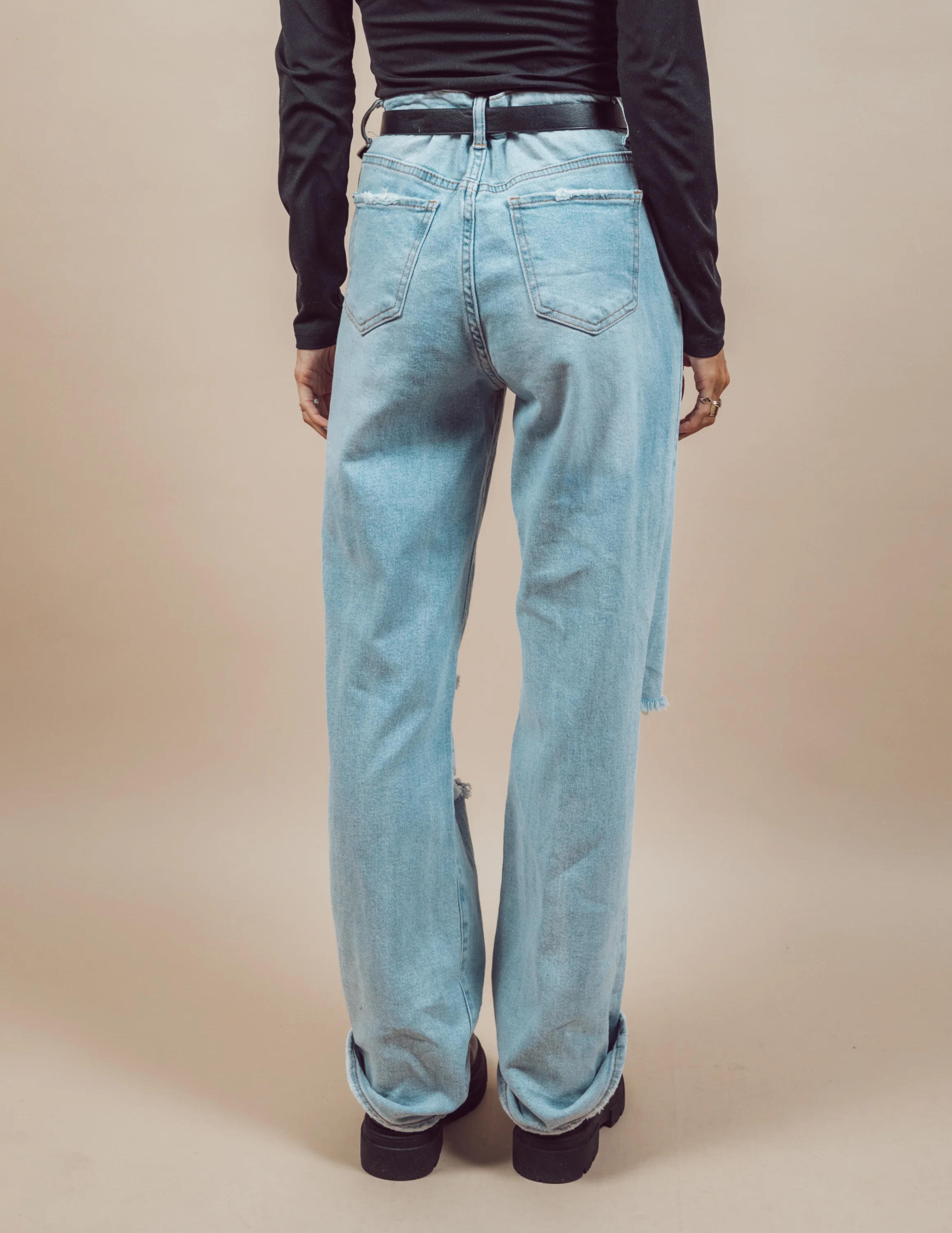Reese Distressed Boyfriend Jeans - Image 4