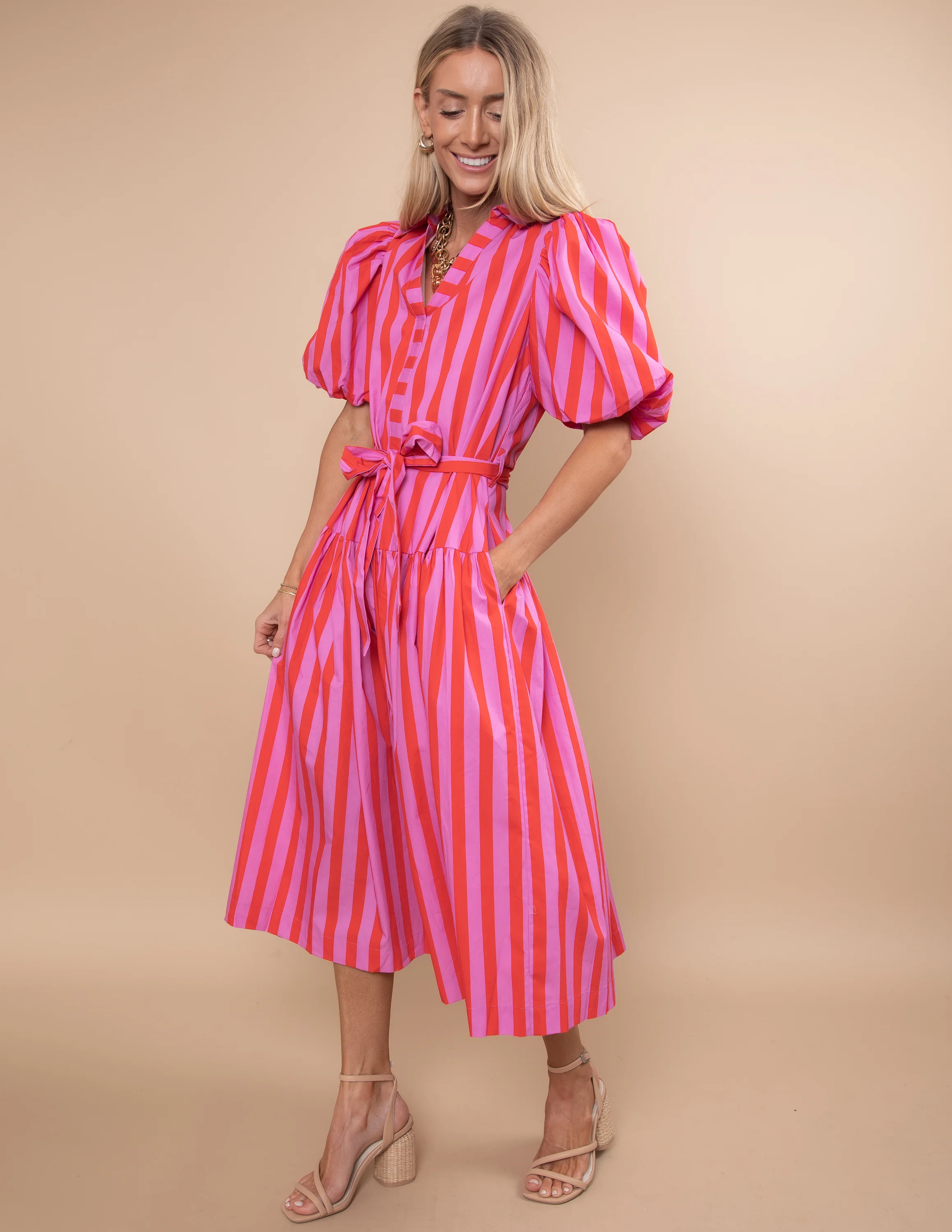 Rosie Stripe Dress - Image 3
