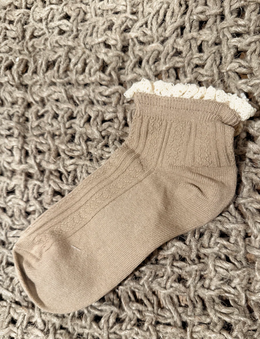 Short Lace Detail Socks - Image 3