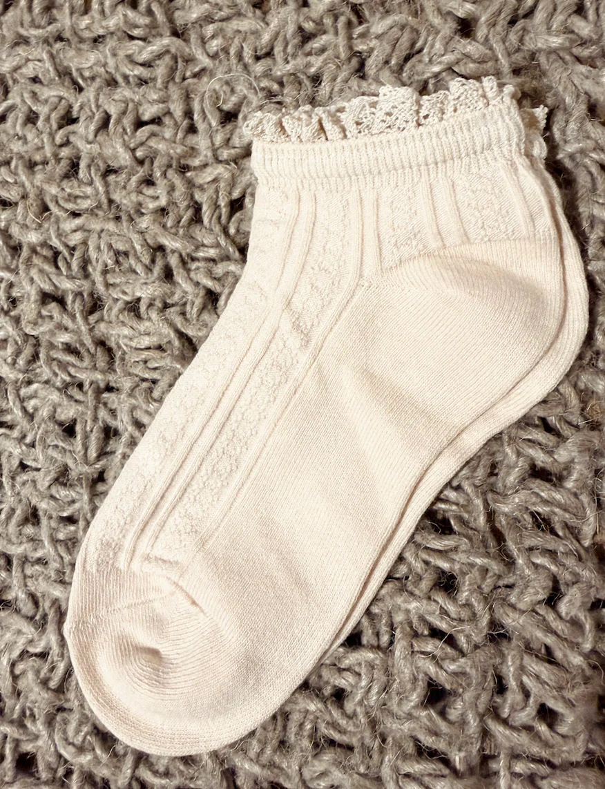 Short Lace Detail Socks - Image 4