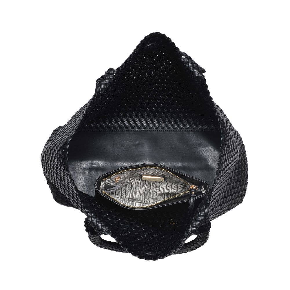 Solana Woven Vegan Leather Tote - Image 4