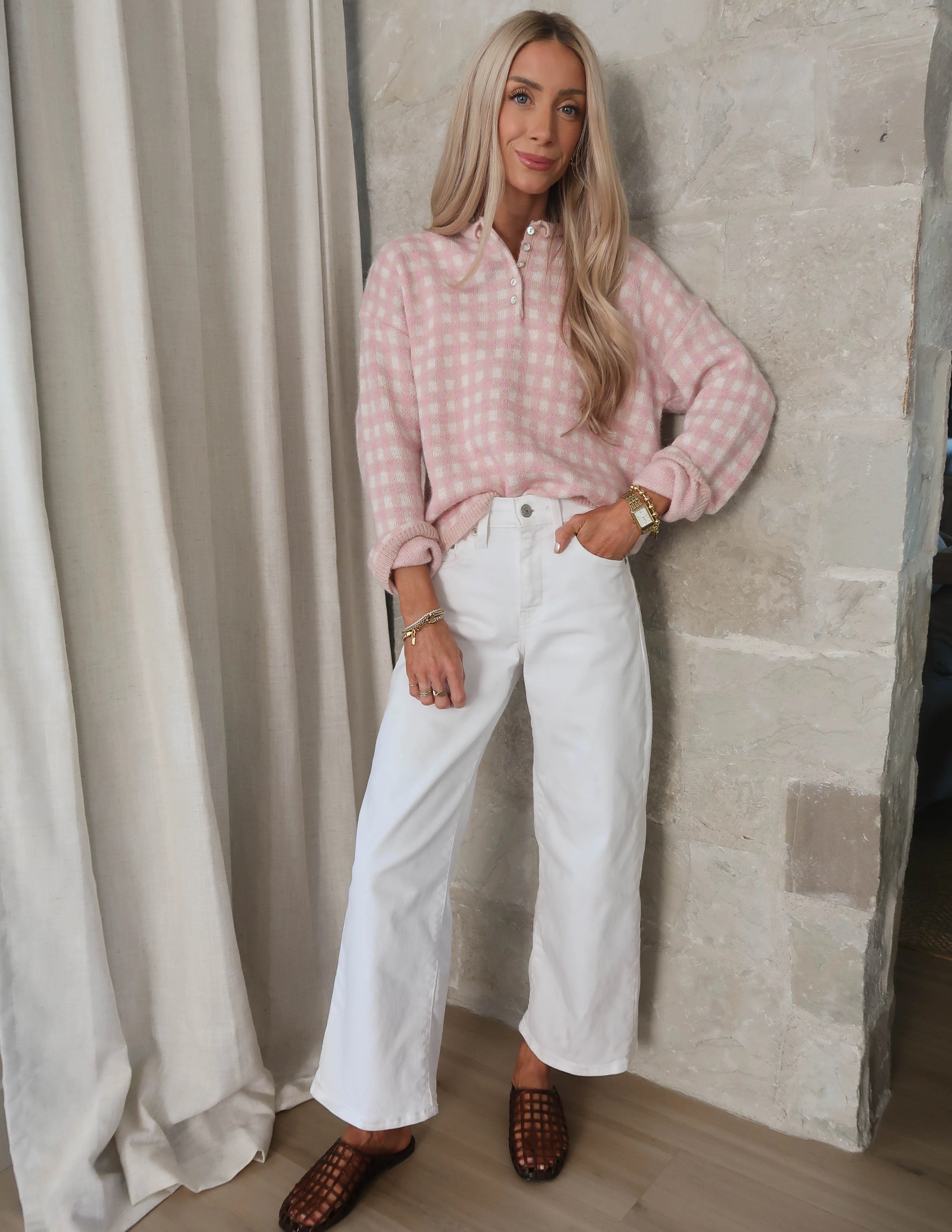 Solara Gingham Sweater - Image 2