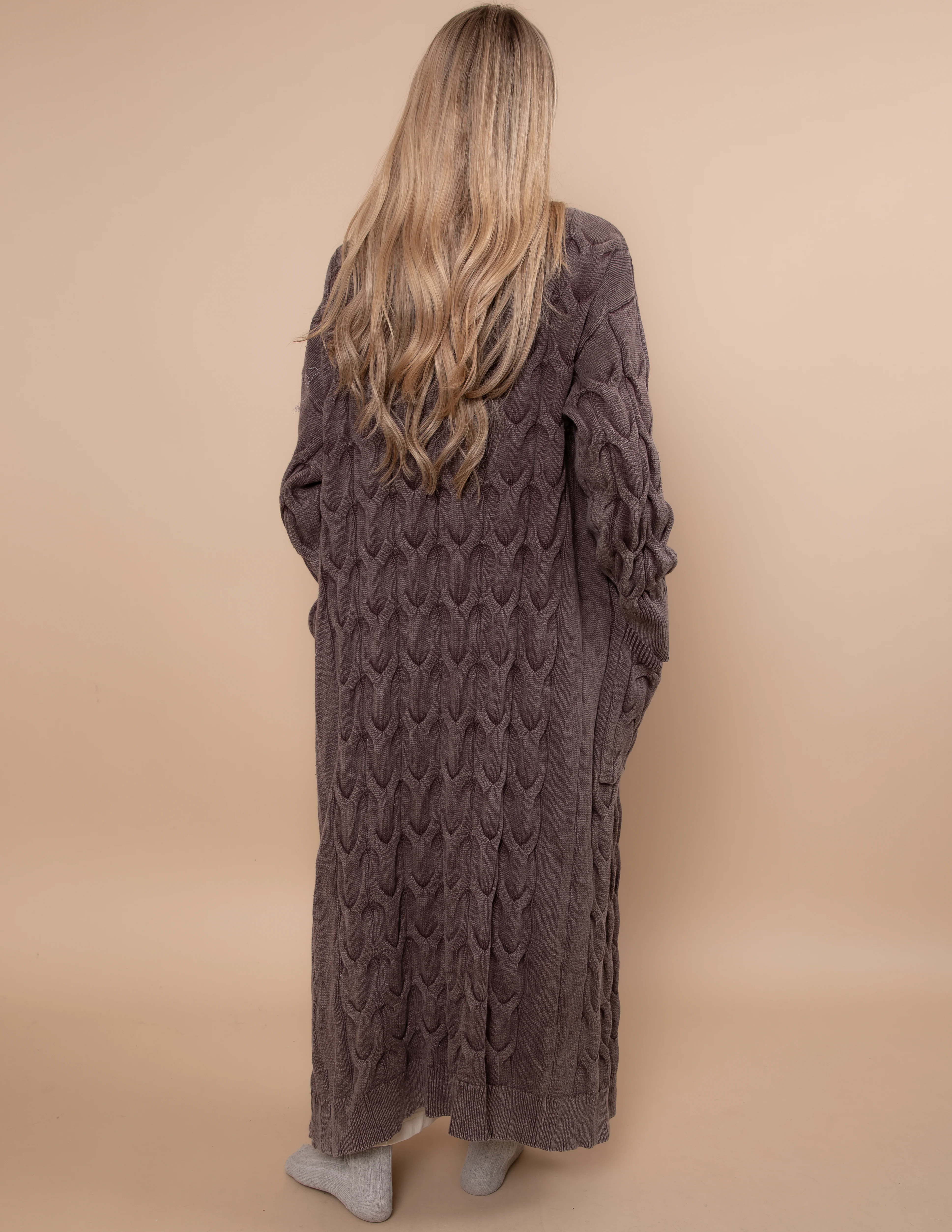 Stonewash Cable Cascade Cardigan - Image 3