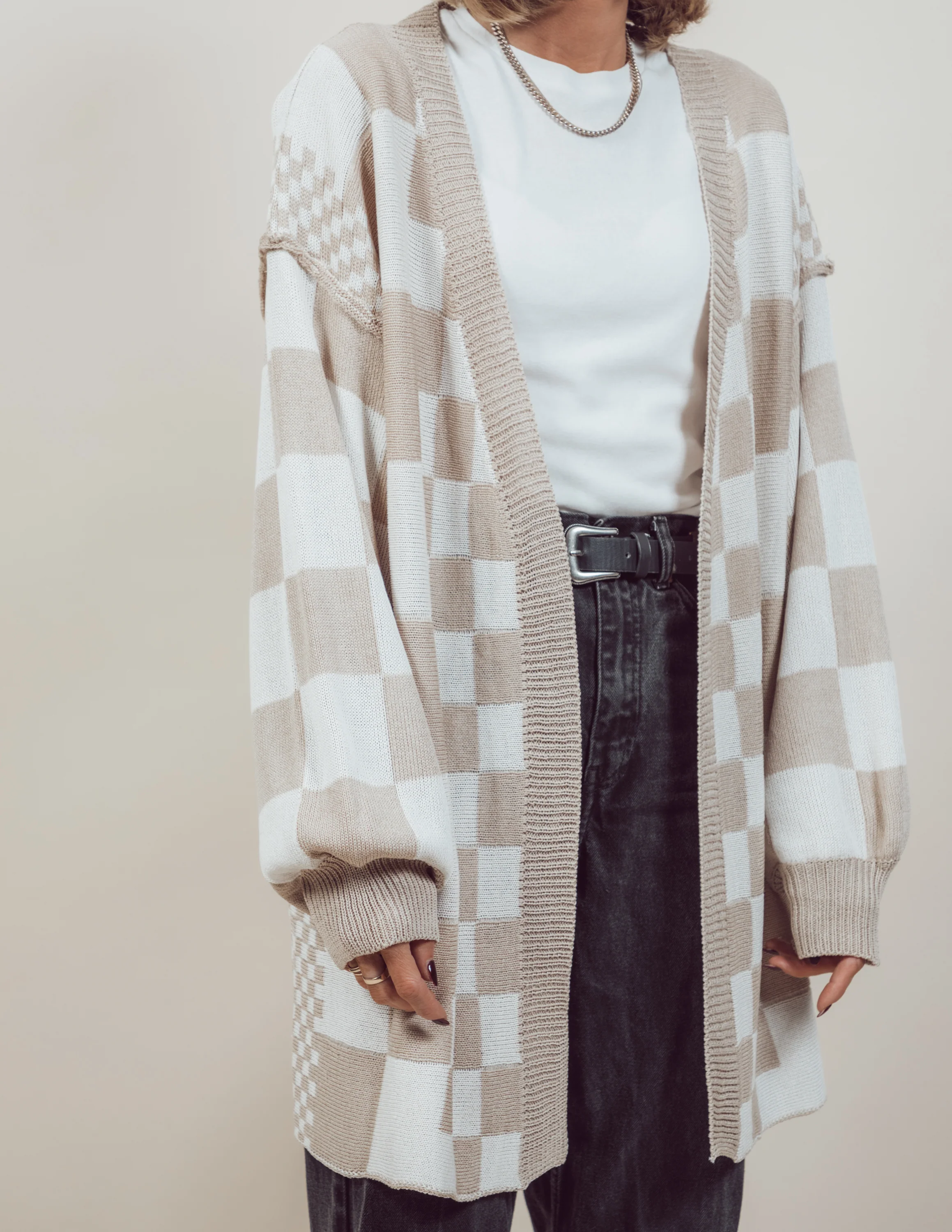 Story Checkered Cardigan - Image 4